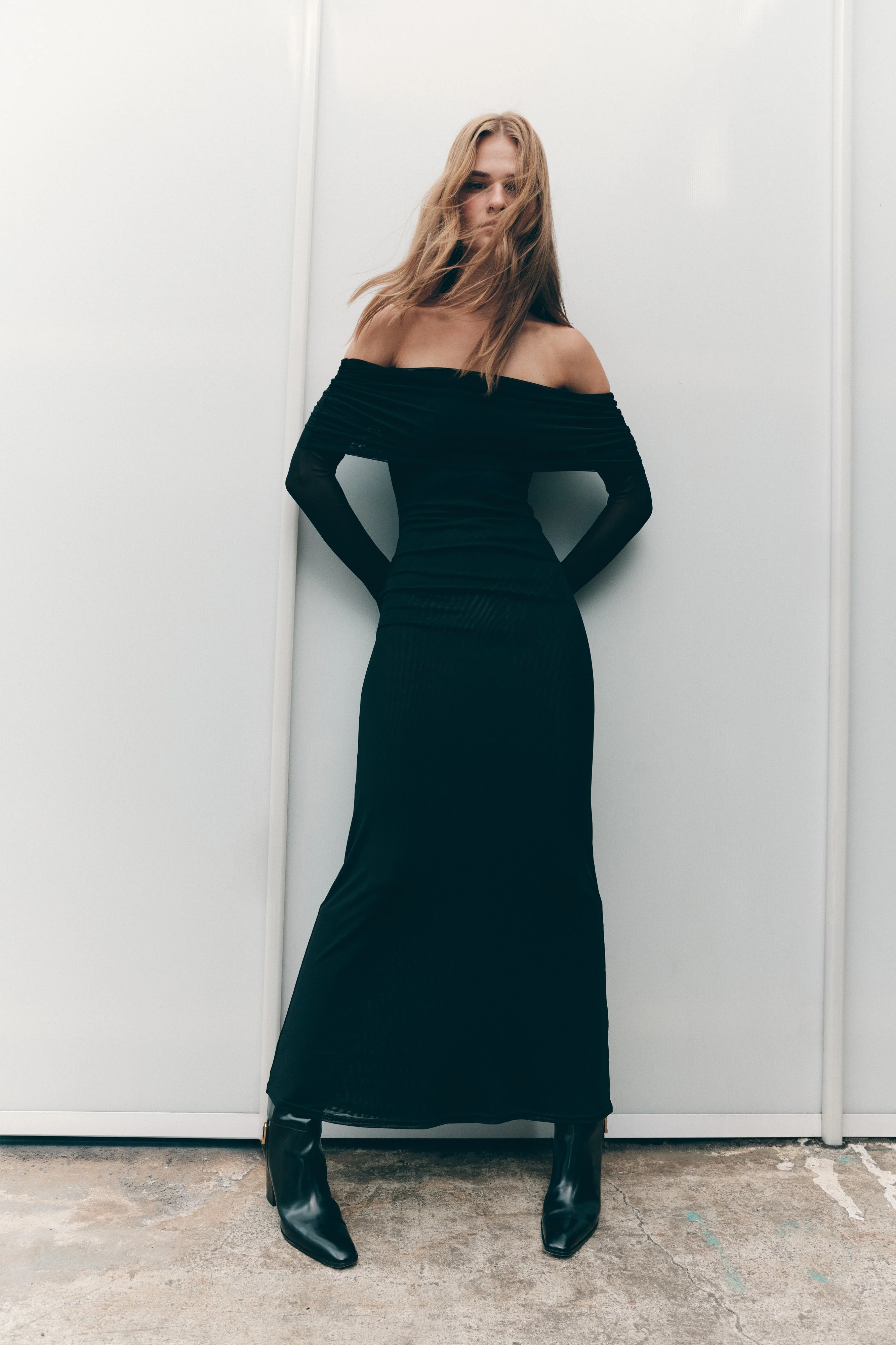 Josie-Off-Shoulder-Mesh-Maxi-Dress-Black