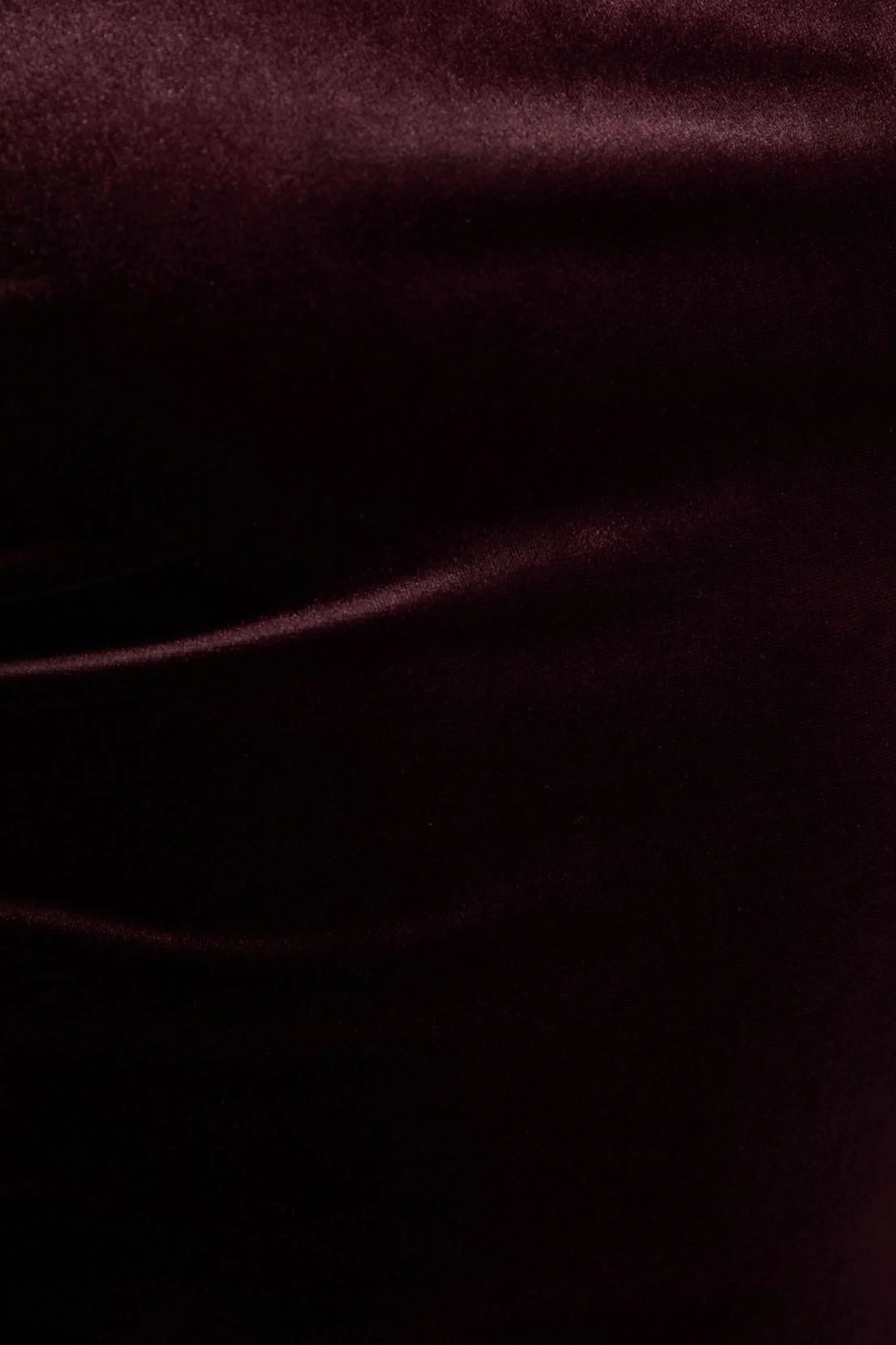 Carella | Burgundy Velvet Twisted Asymmetric Midi Dress