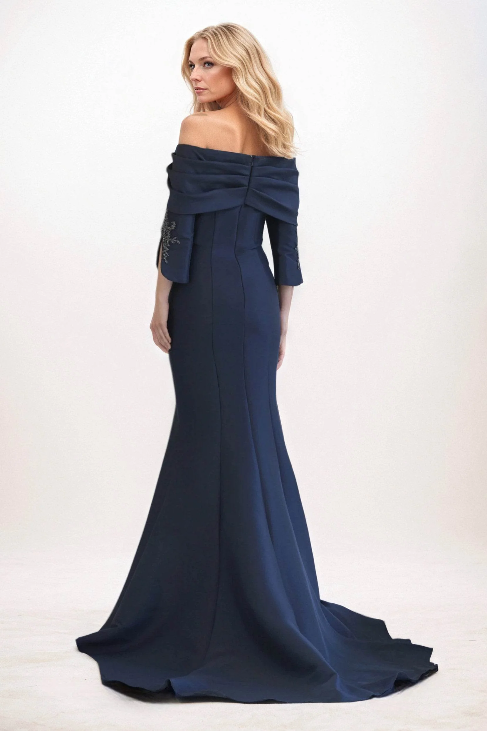 Trumpet-Mermaid Maxi Satin Mother of the Bride Dresses CM0381