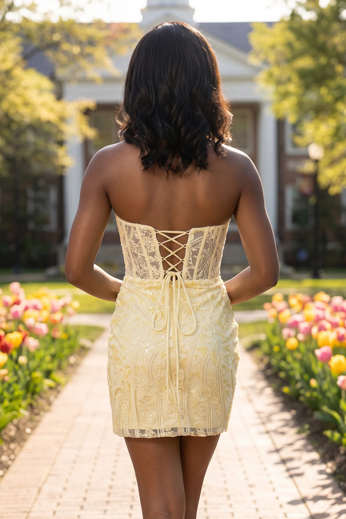 Turquoise Strapless Bodycon Appliqued Mini Homecoming Dresses With Slit