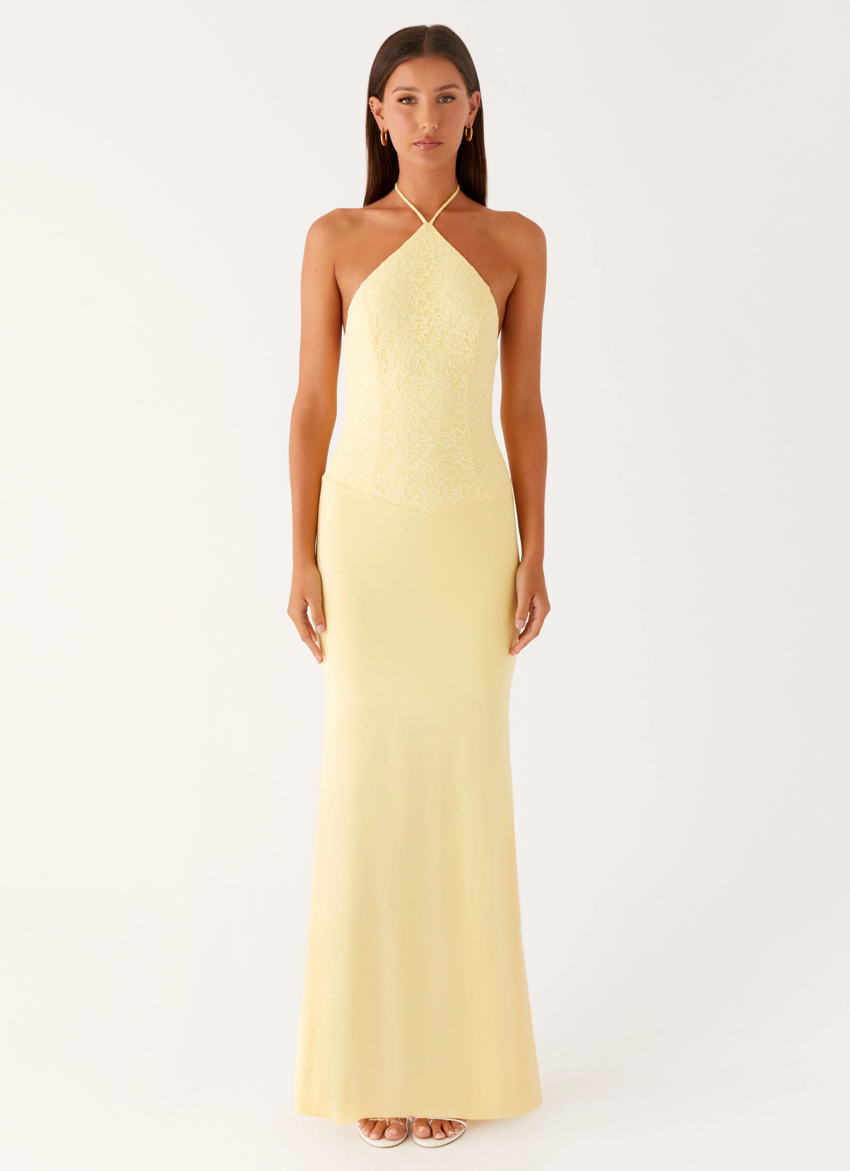 Fiesta Halter Maxi Dress - Sunny Yellow