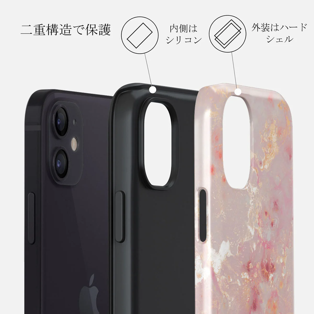 Golden Coral - Pink iPhone 12 Mini ケース