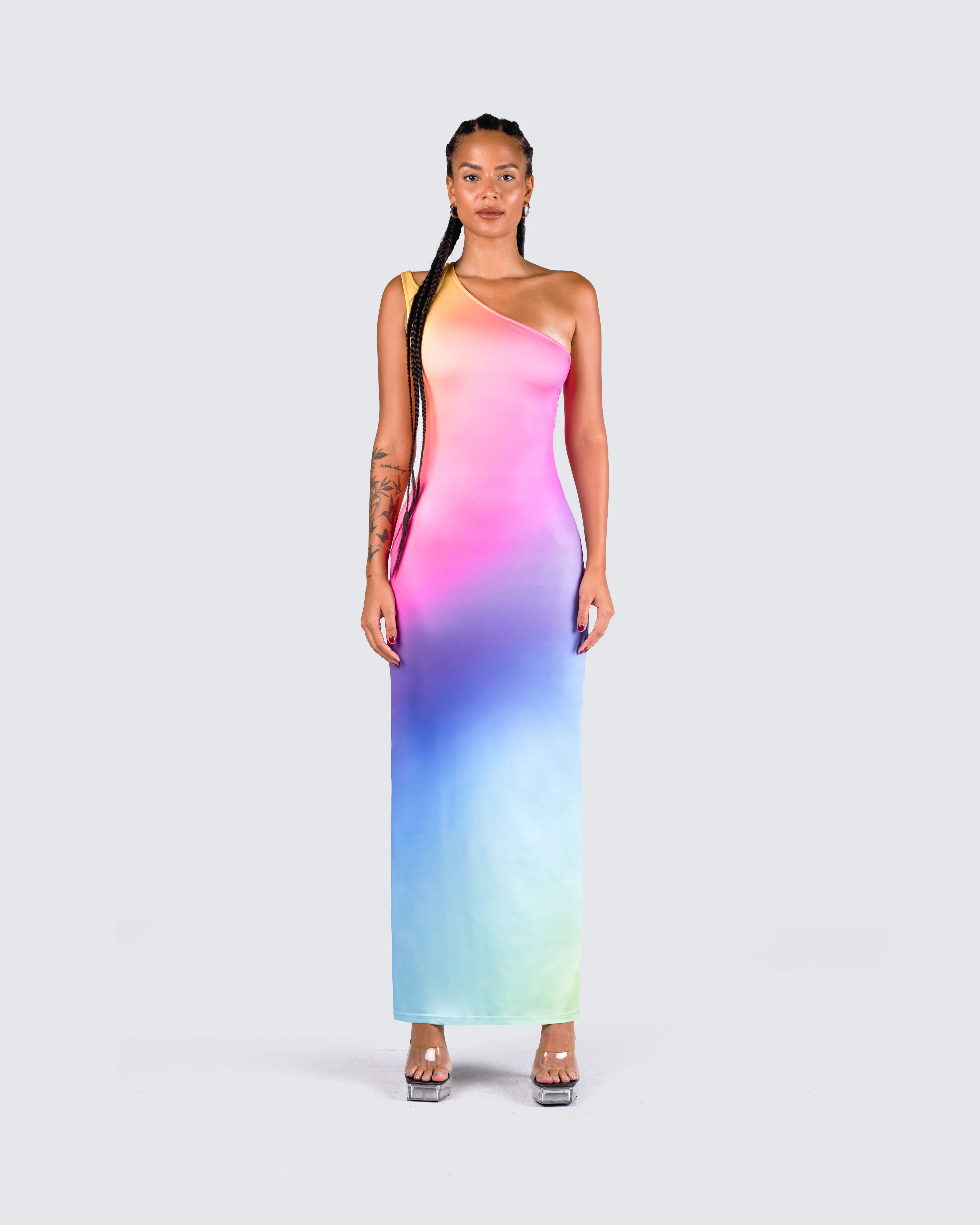Elysia Multi One Shoulder Dress