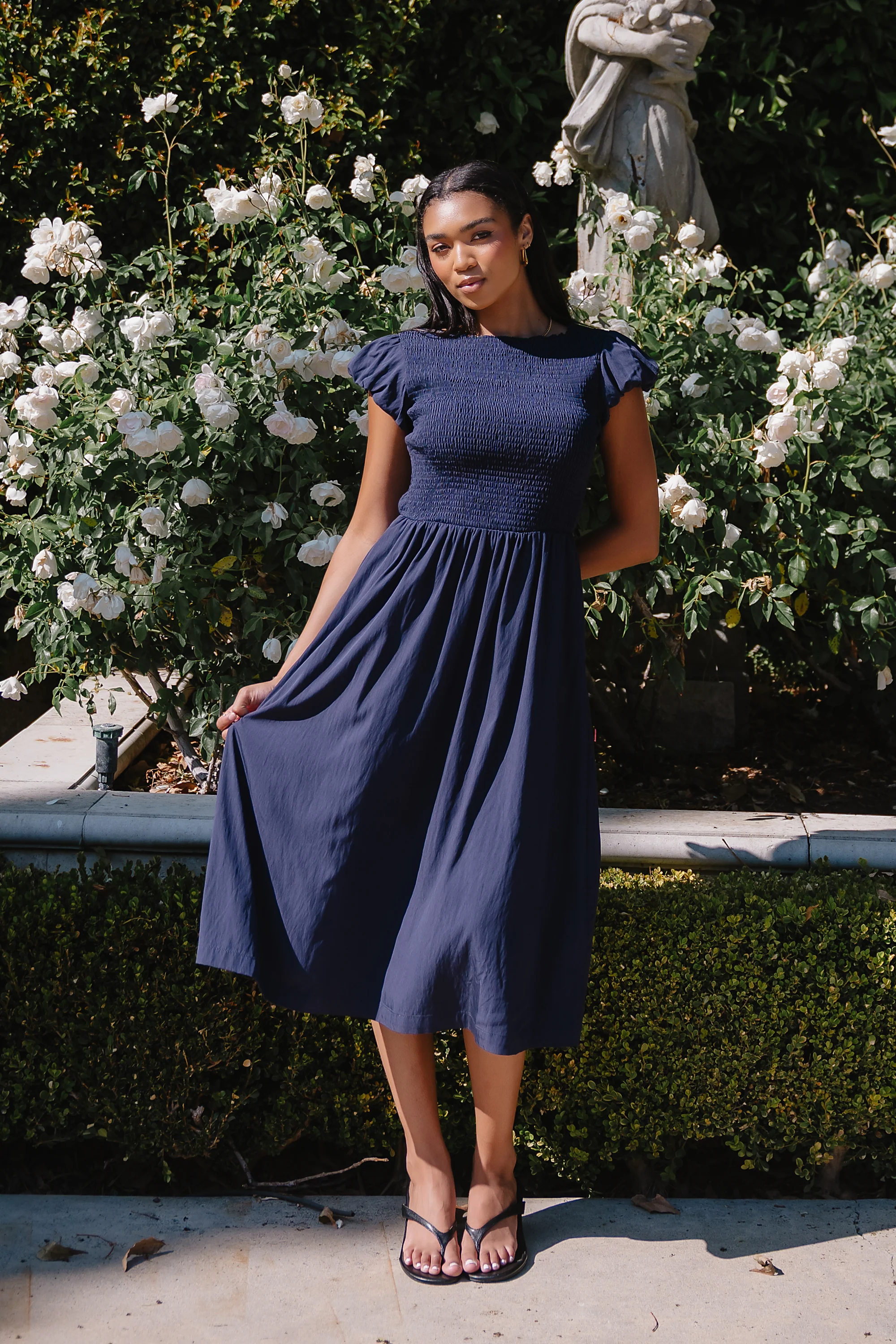 Harshell Smocked Midi Dress - FINAL SALE