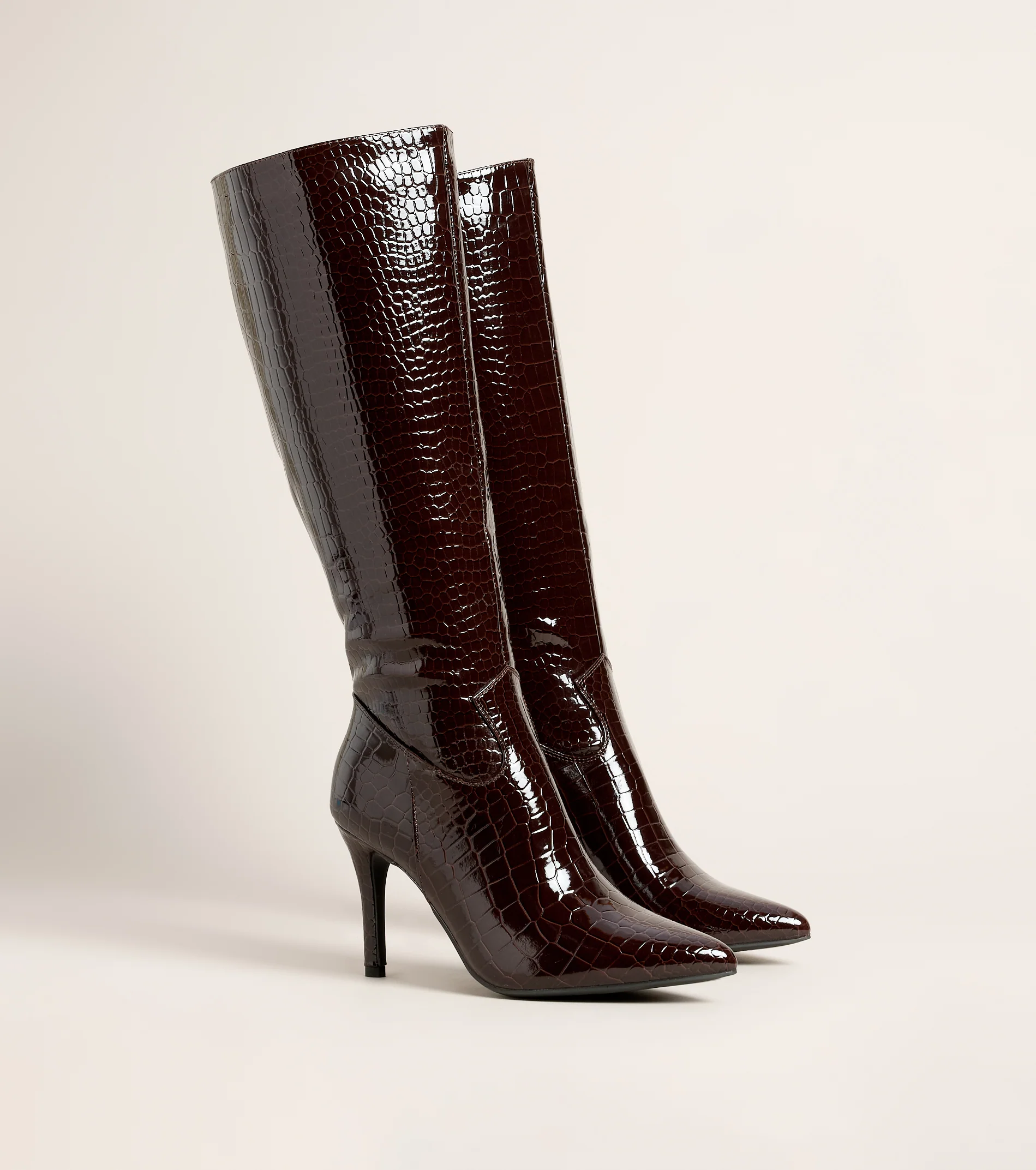 Sharp Instinct Knee High Stiletto Boots