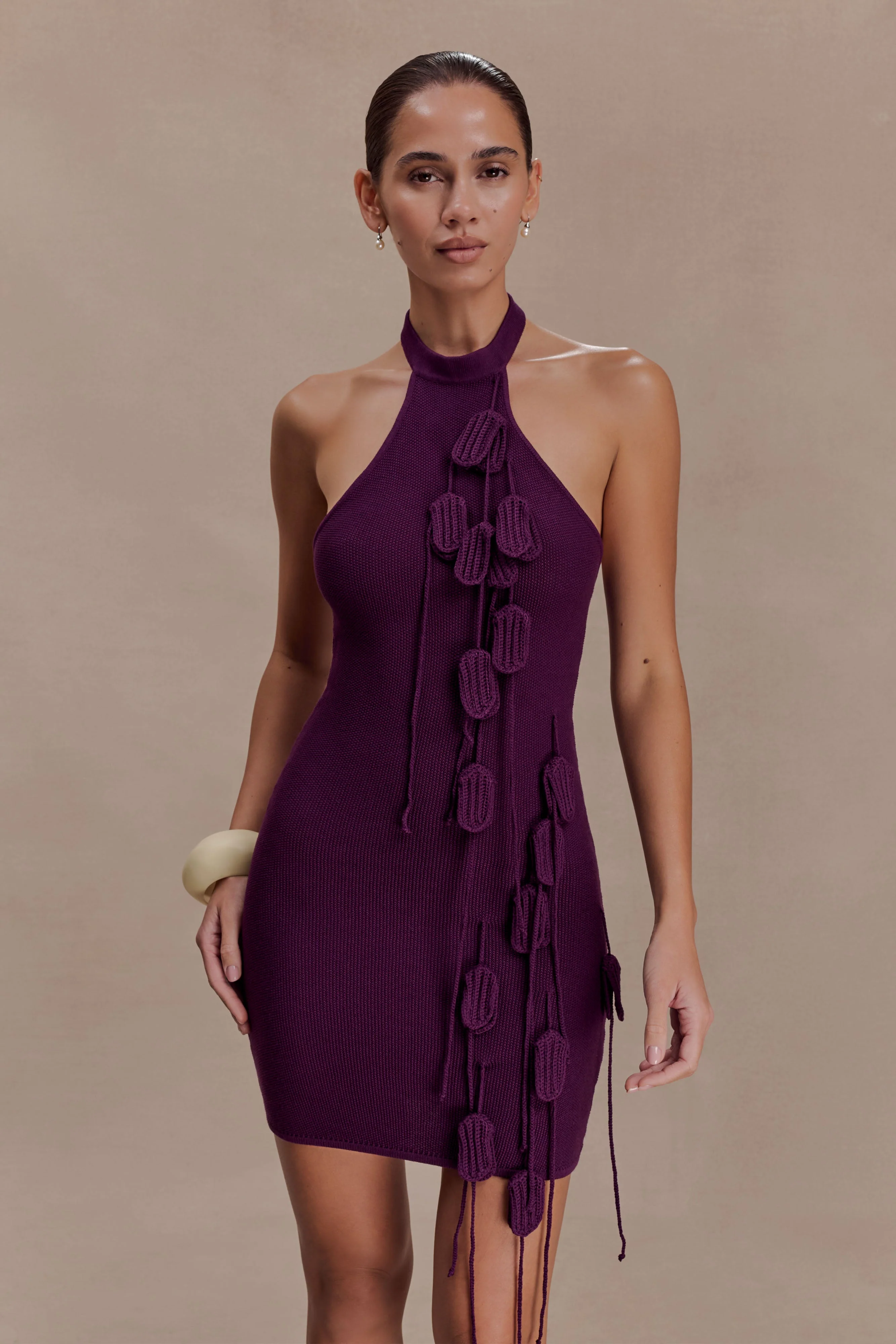 Jacky Tulip Mini Dress - Plum