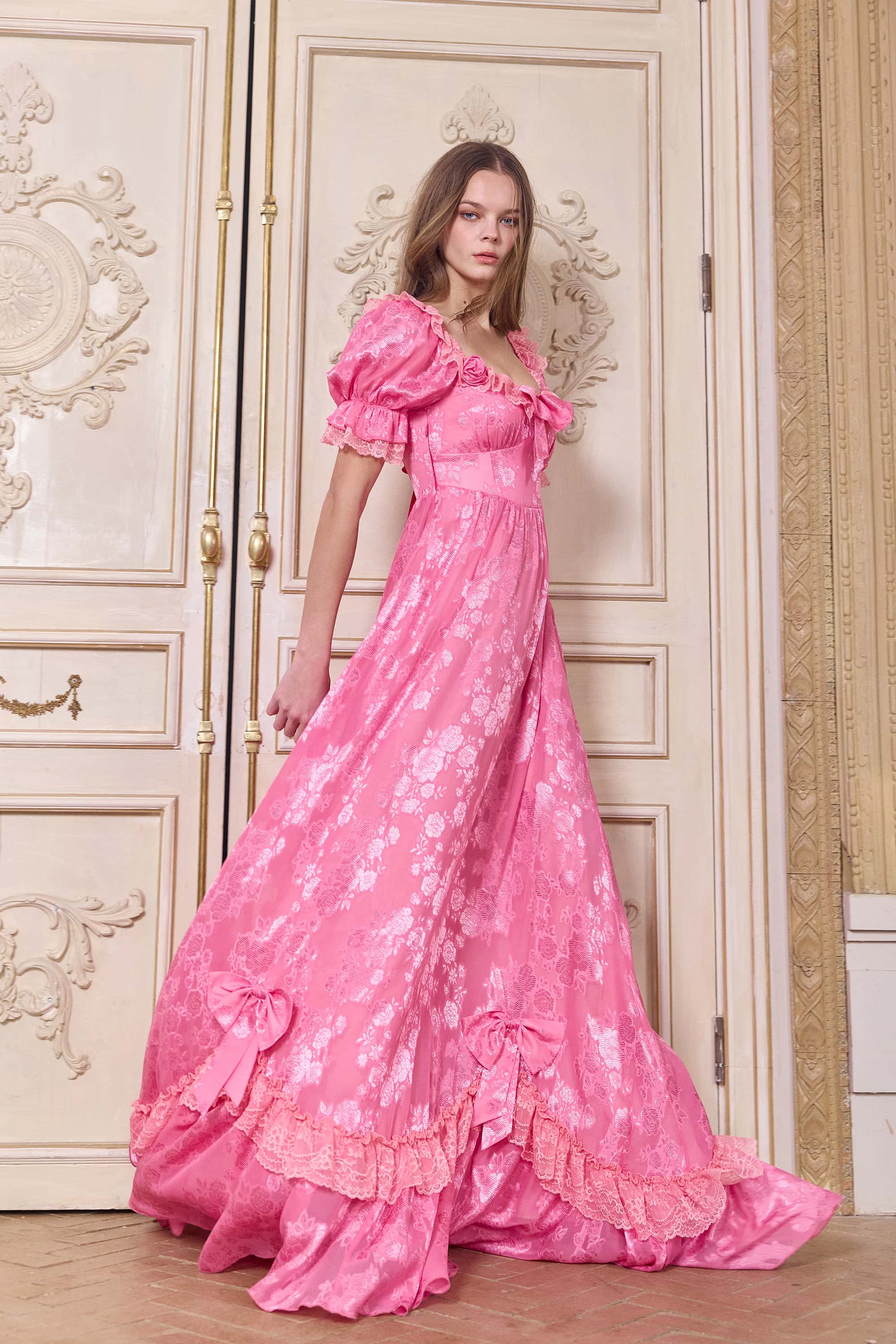 Athena Lace Floral Formal Gown Dress