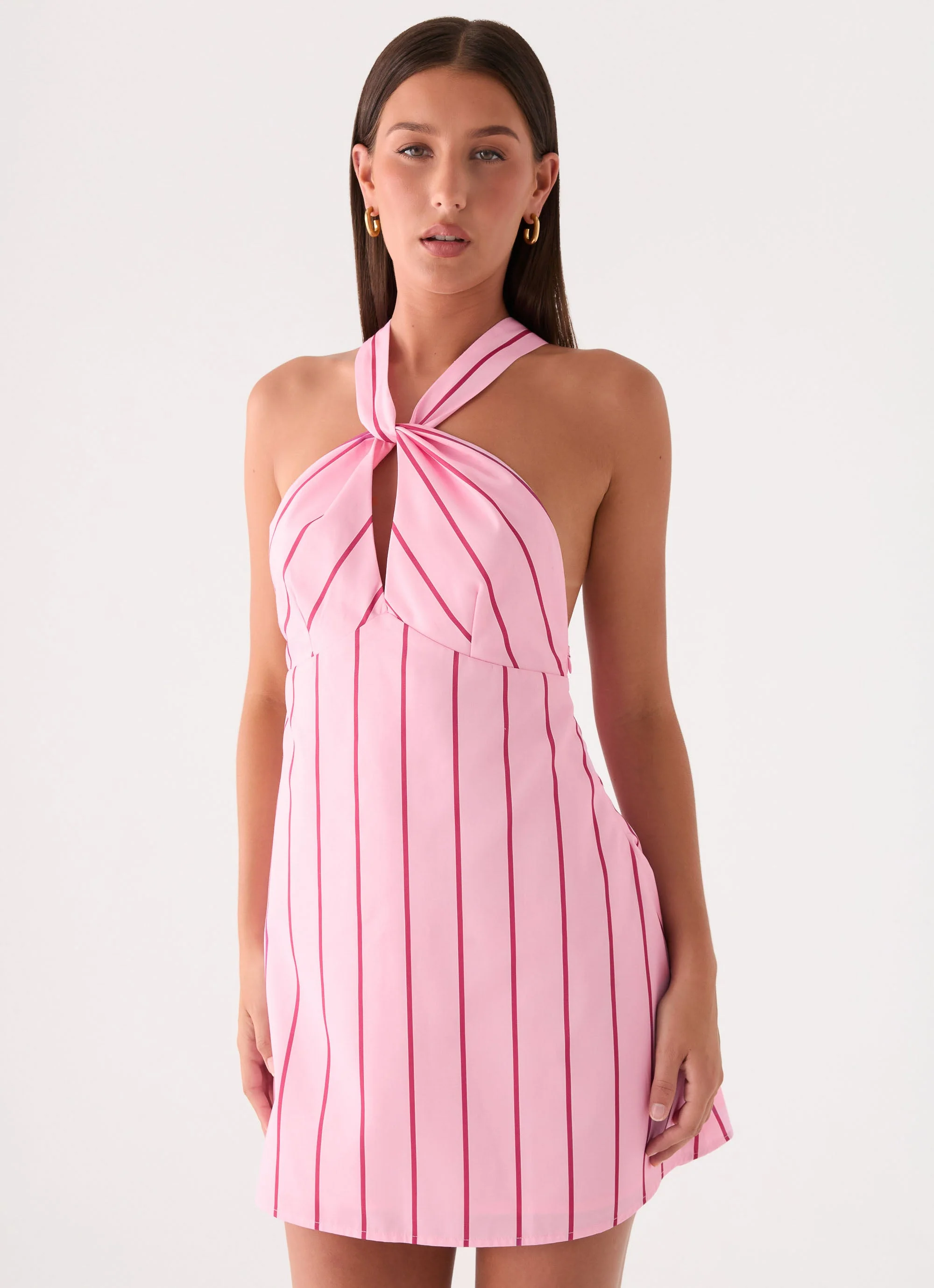 Malric Mini Dress - Strawberry Stripe - luluinthesky
