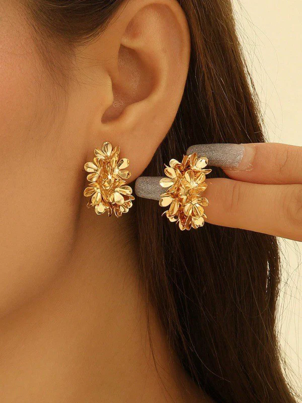 Flower Shape Earrings Accessories