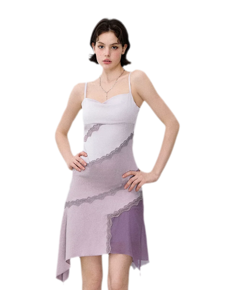 Asymmetric Satin Cami Dress | Final Sale
