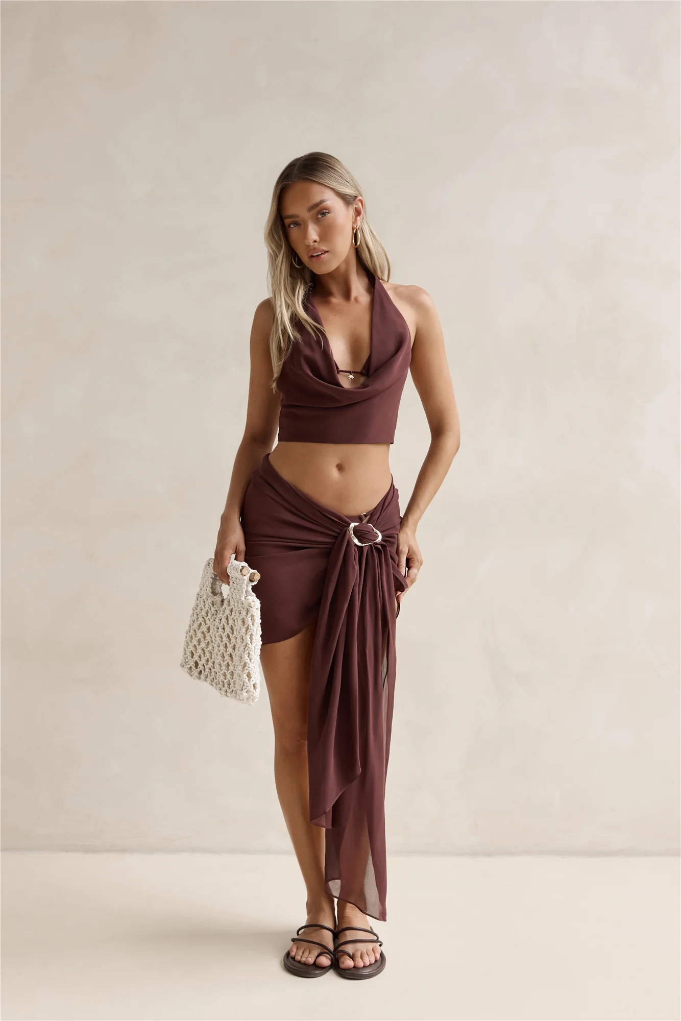 Island Twilight Halter Top Chocolate