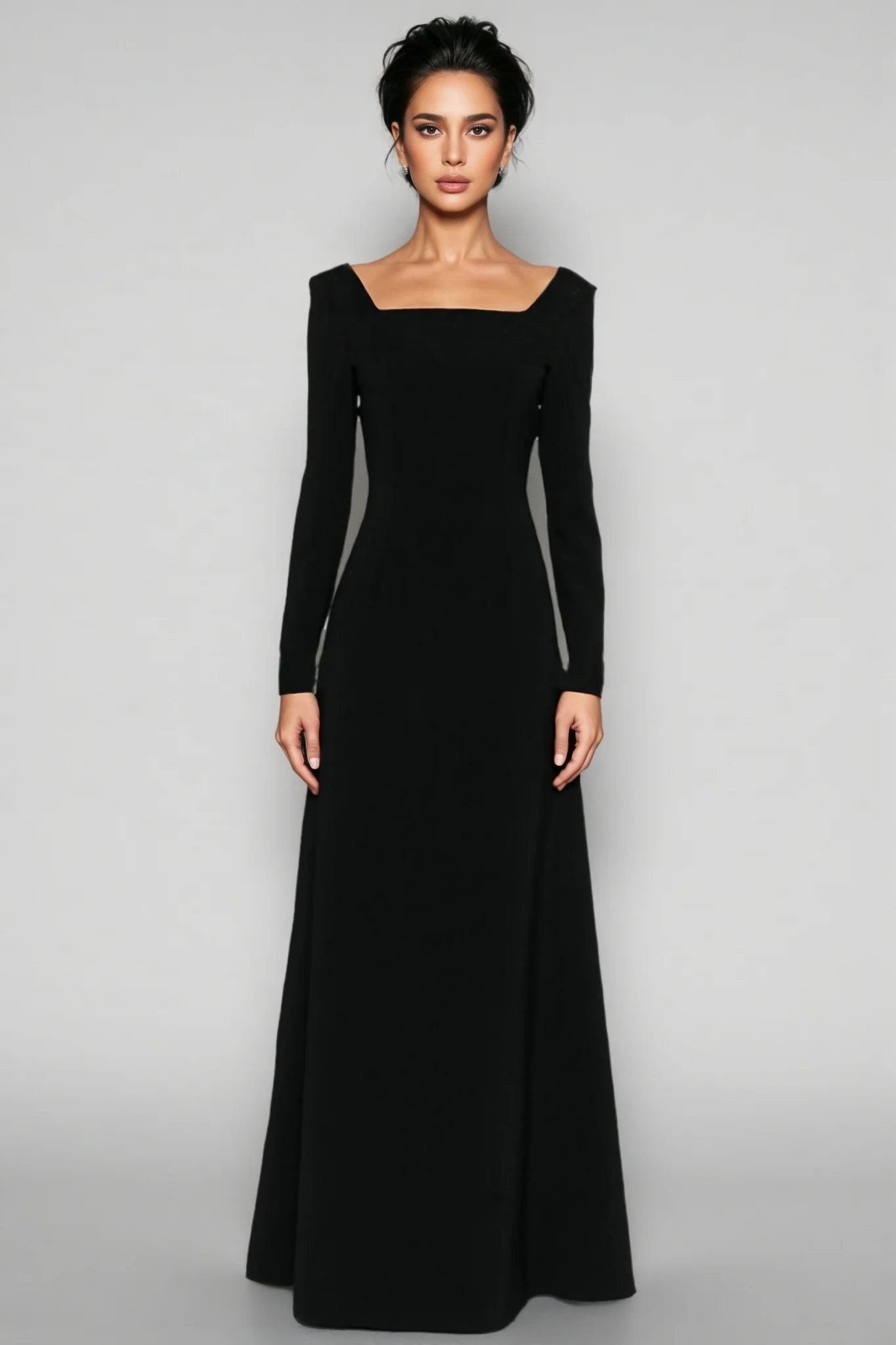 Amai Solid Colour A-line Maxi Dress