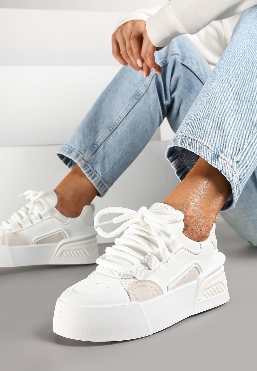 Czarne Streetwearowe Sneakersy Trampki na Platformie Danenith