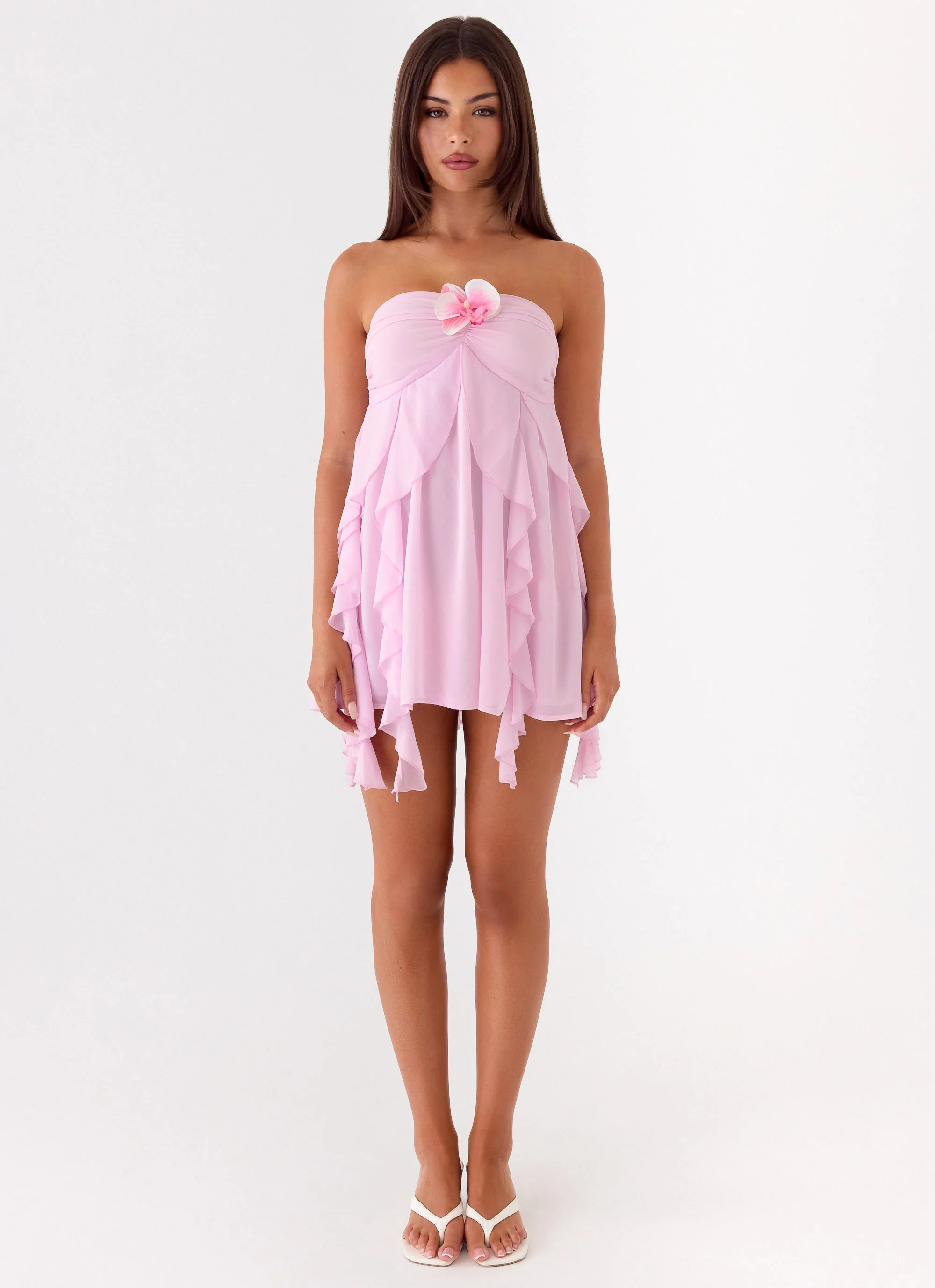Amadine Mini Dress - Pink - luluinthesky