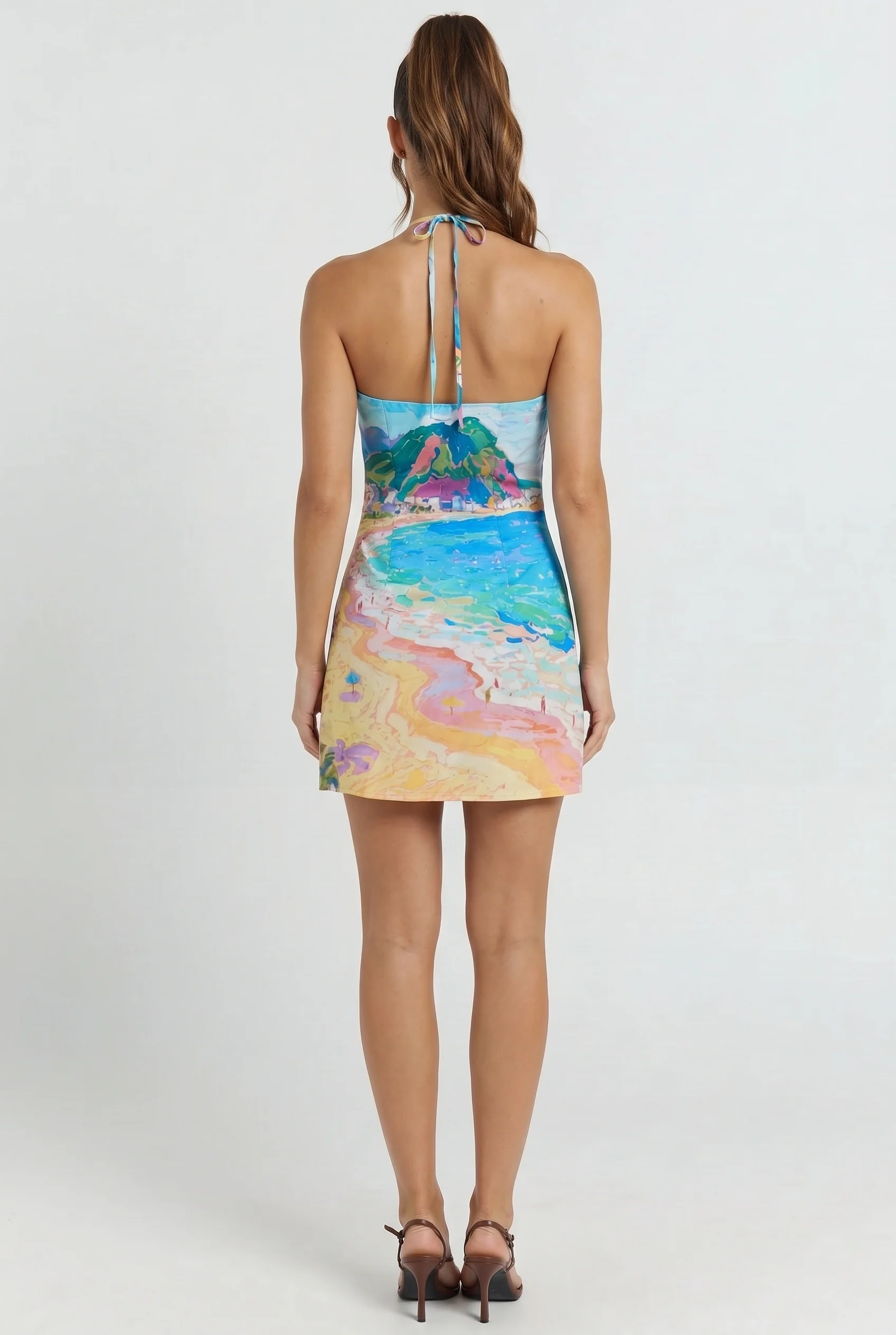 Amalfi Souvenir Halter Mini Dress