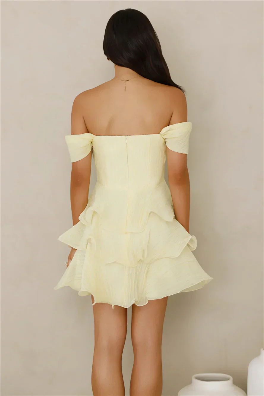 Pretty In The Sun Off Shoulder Mini Dress - luluinthesky
