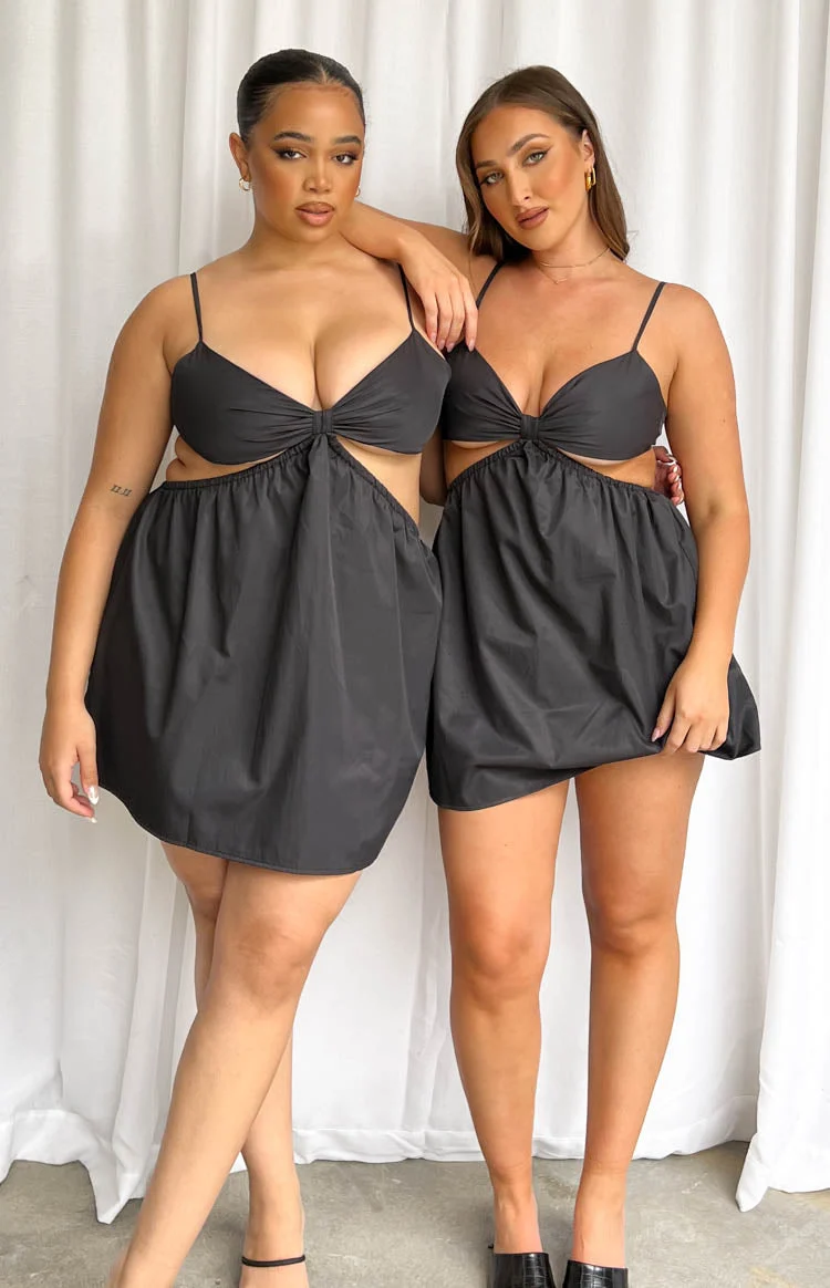 Amorgos Black Mini Dress