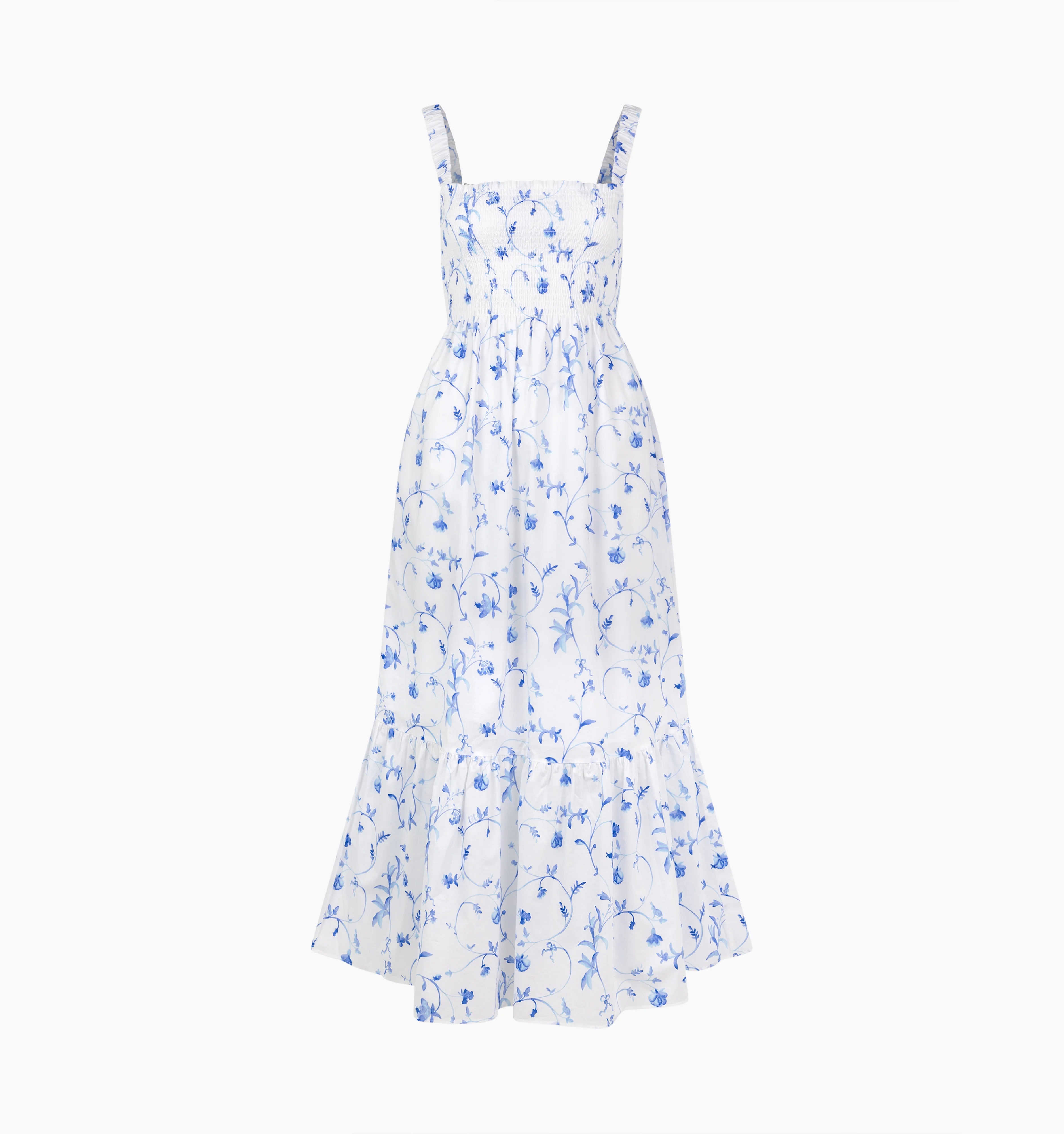The Anjuli Nap Dress - Blue Botanical
