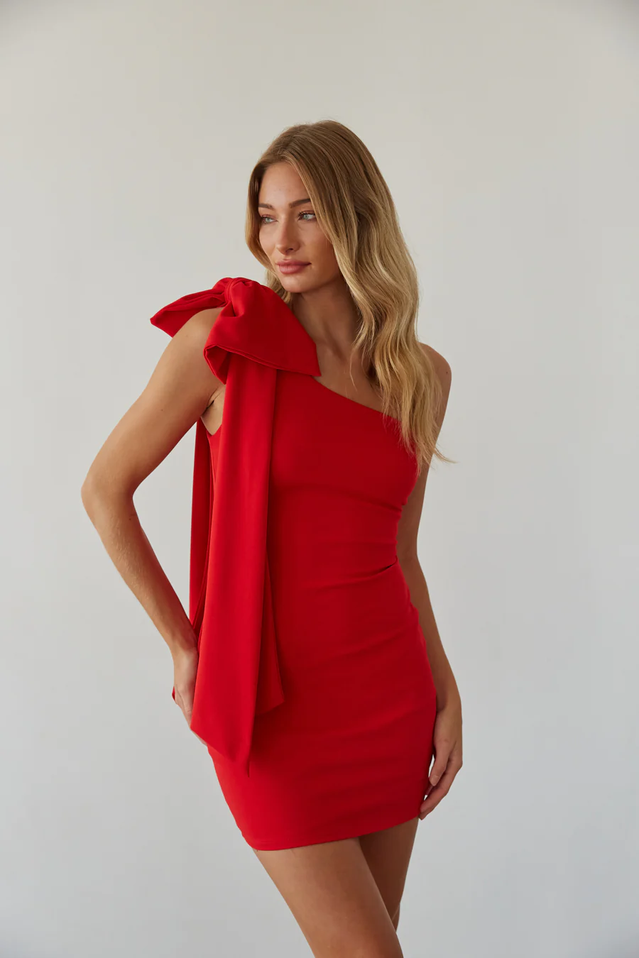 Mischa Bow Bodycon Mini Dress - luluinthesky