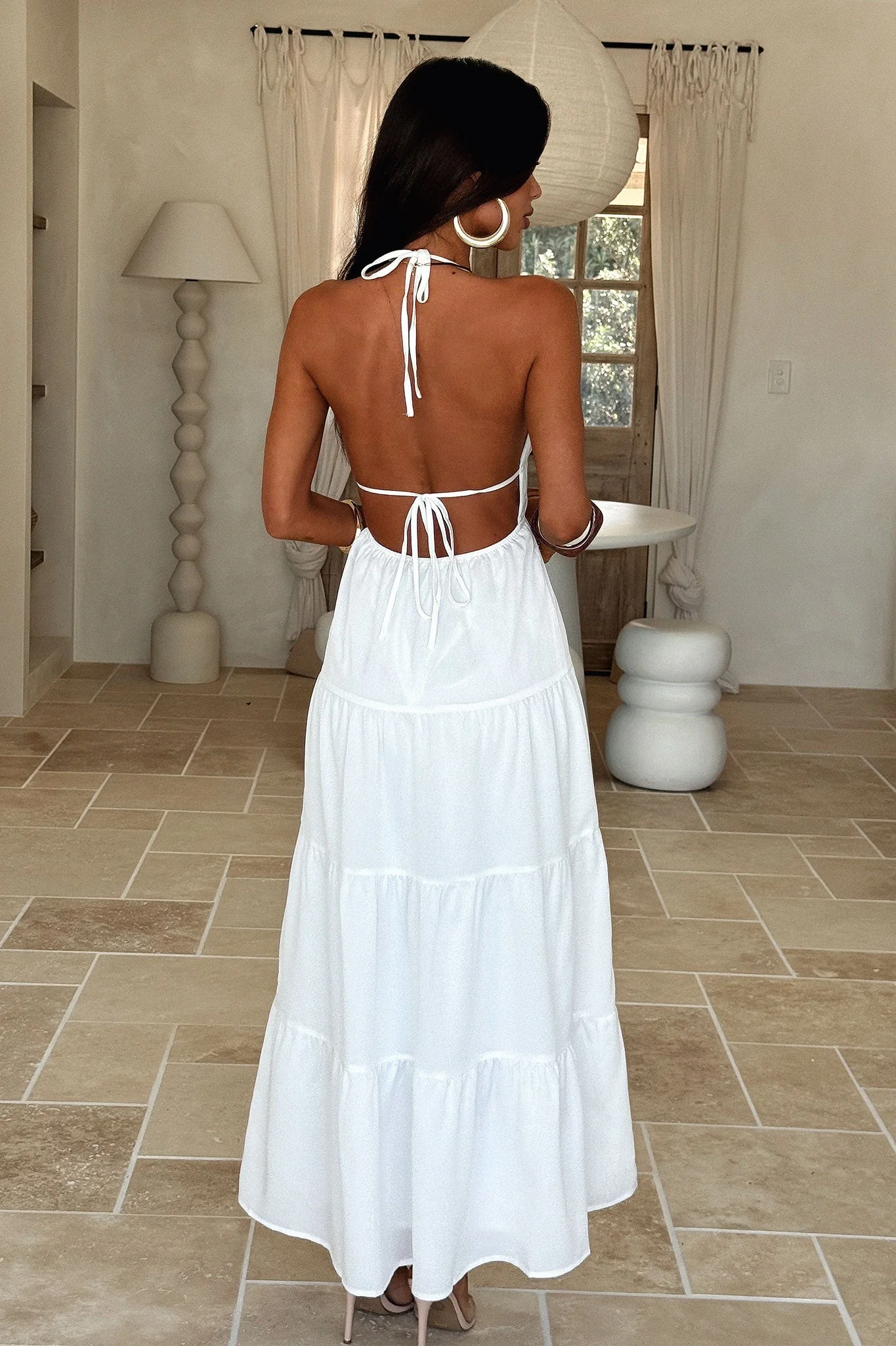 Amalie Maxi Dress - White - luluinthesky