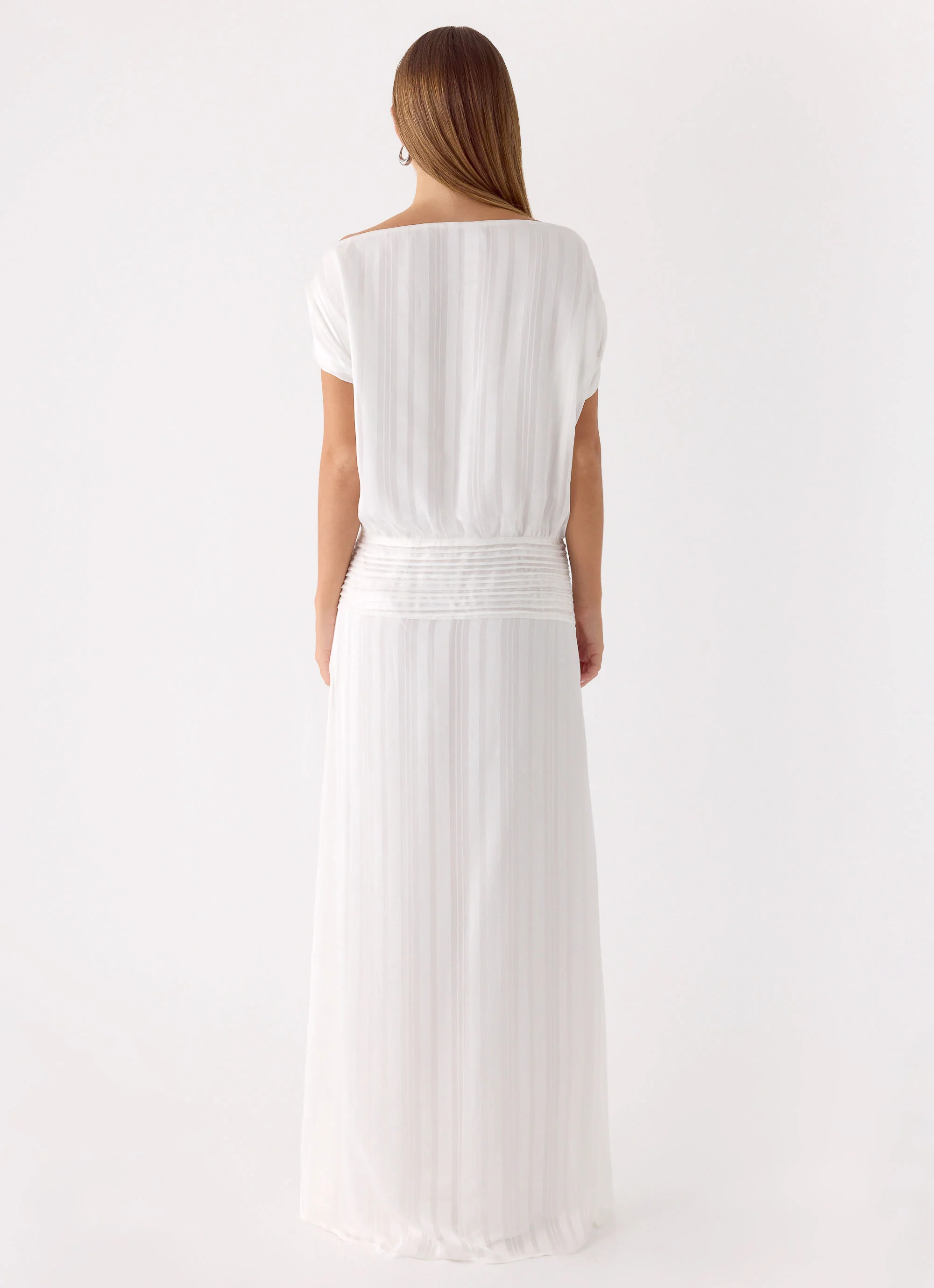 Rexi One Shoulder Maxi Dress - White