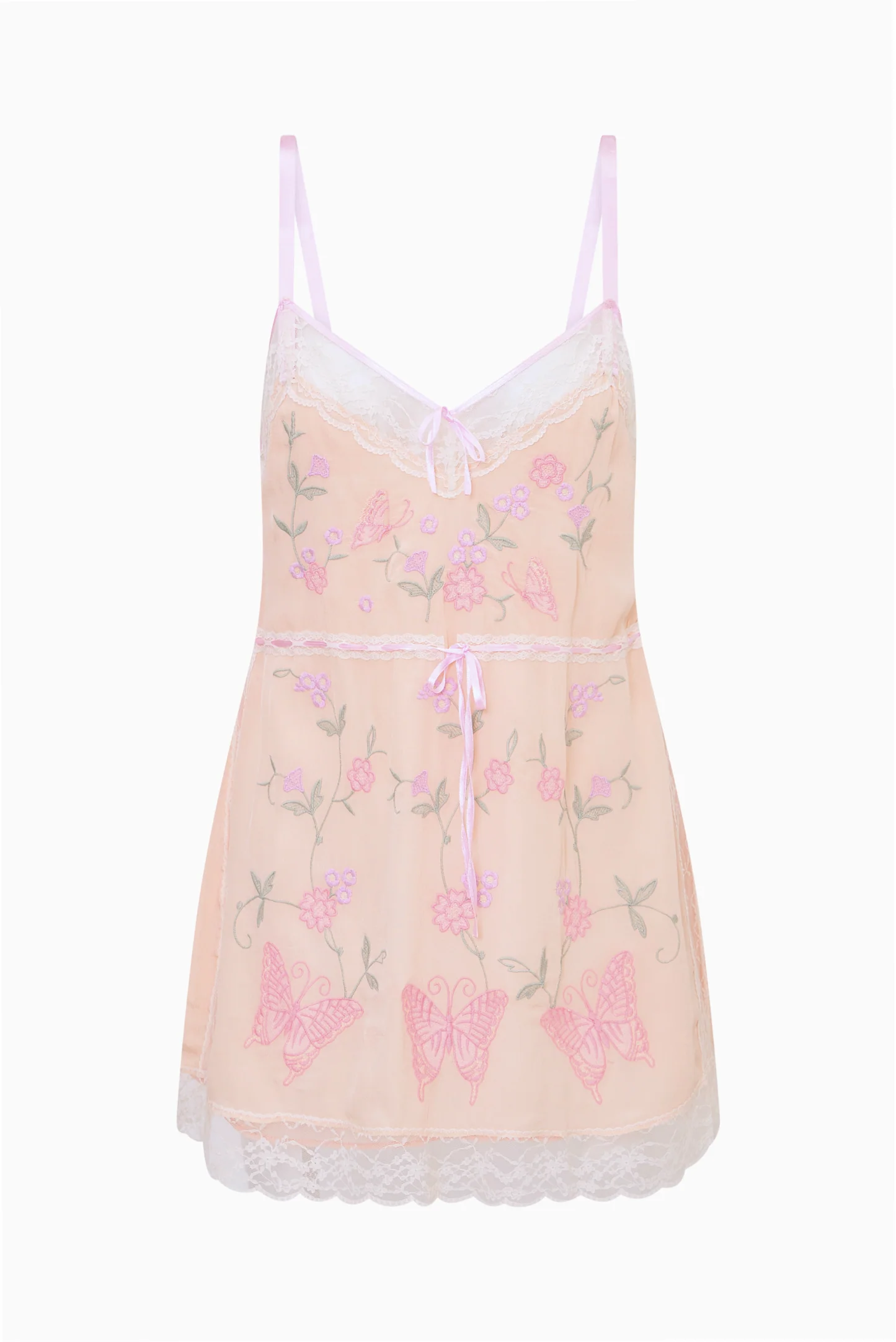 Nouvelle Embroidered Butterfly Mini Dress