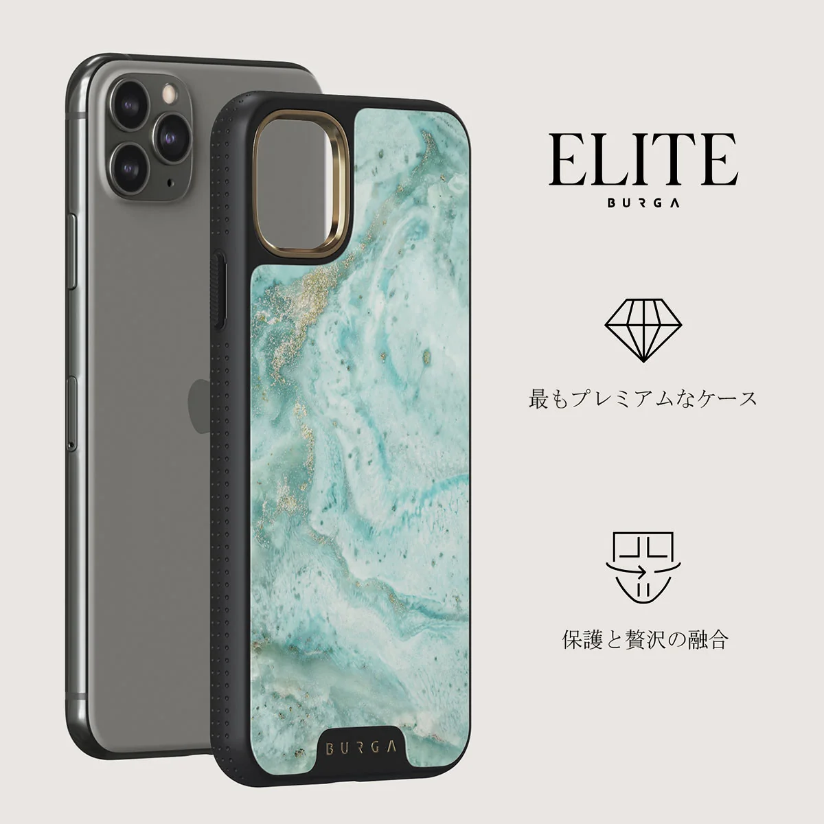 Uluwatu Waves - Teal iPhone 11 Pro Max ケース