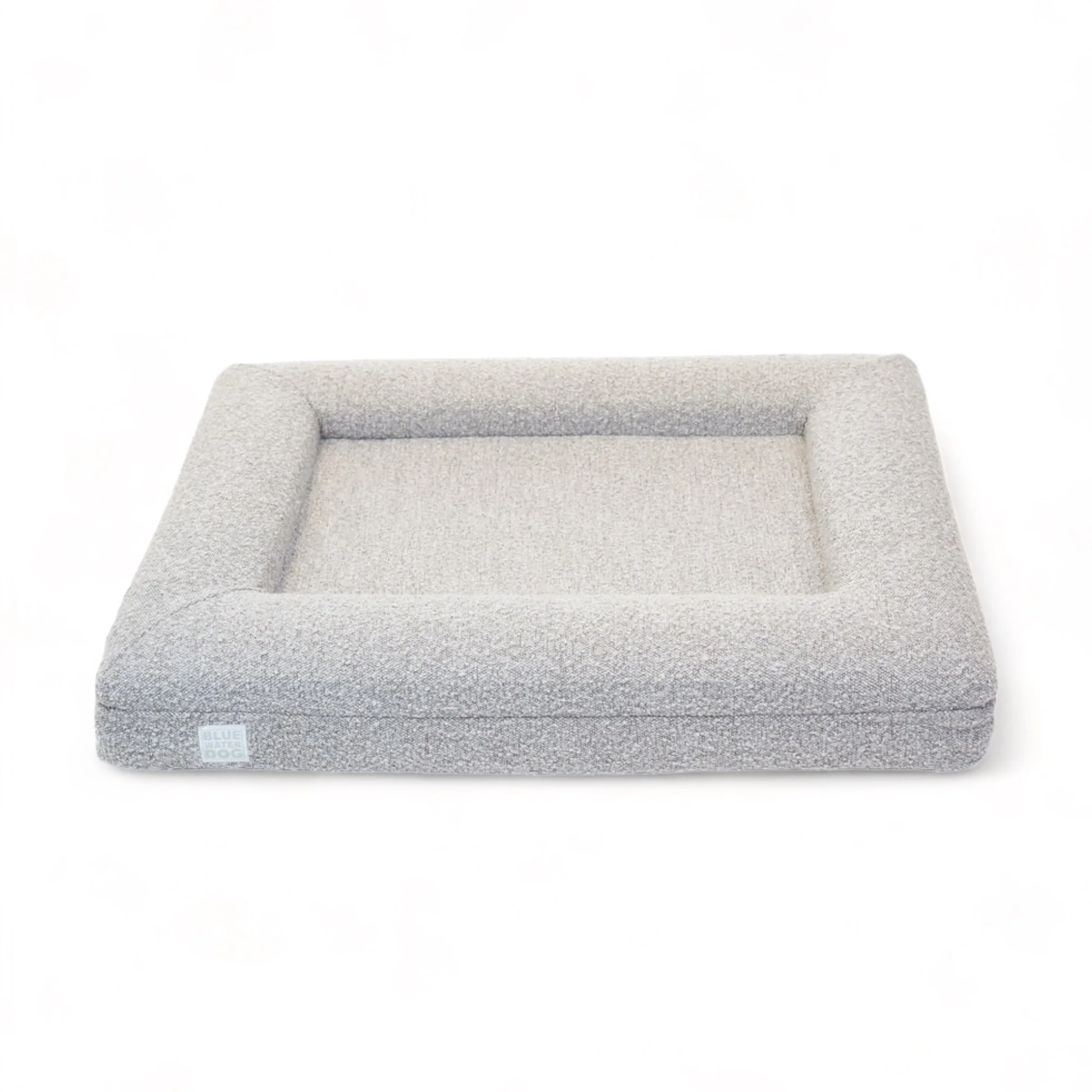 Medium Bouclé Orthopedic Dog Bed (Bolster, Sand)