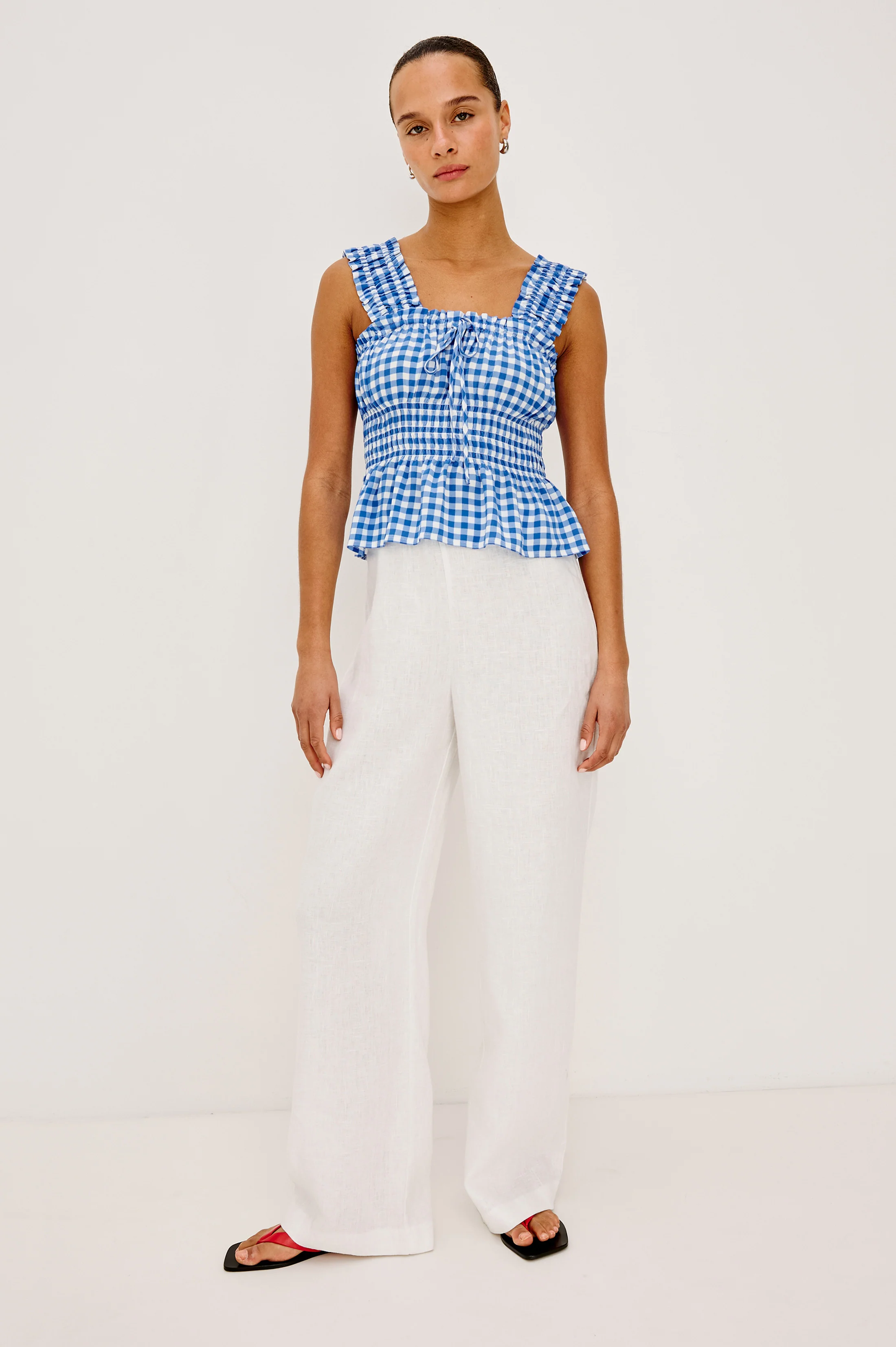 Rails X Giadzy Donna Top - Azure Gingham