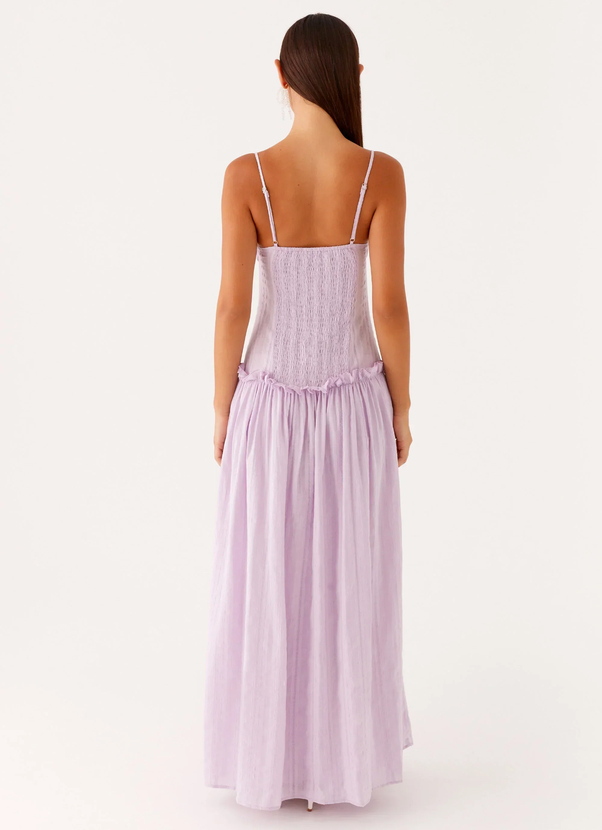 Jacinda Drop Waist Maxi Dress - Lavender - luluinthesky