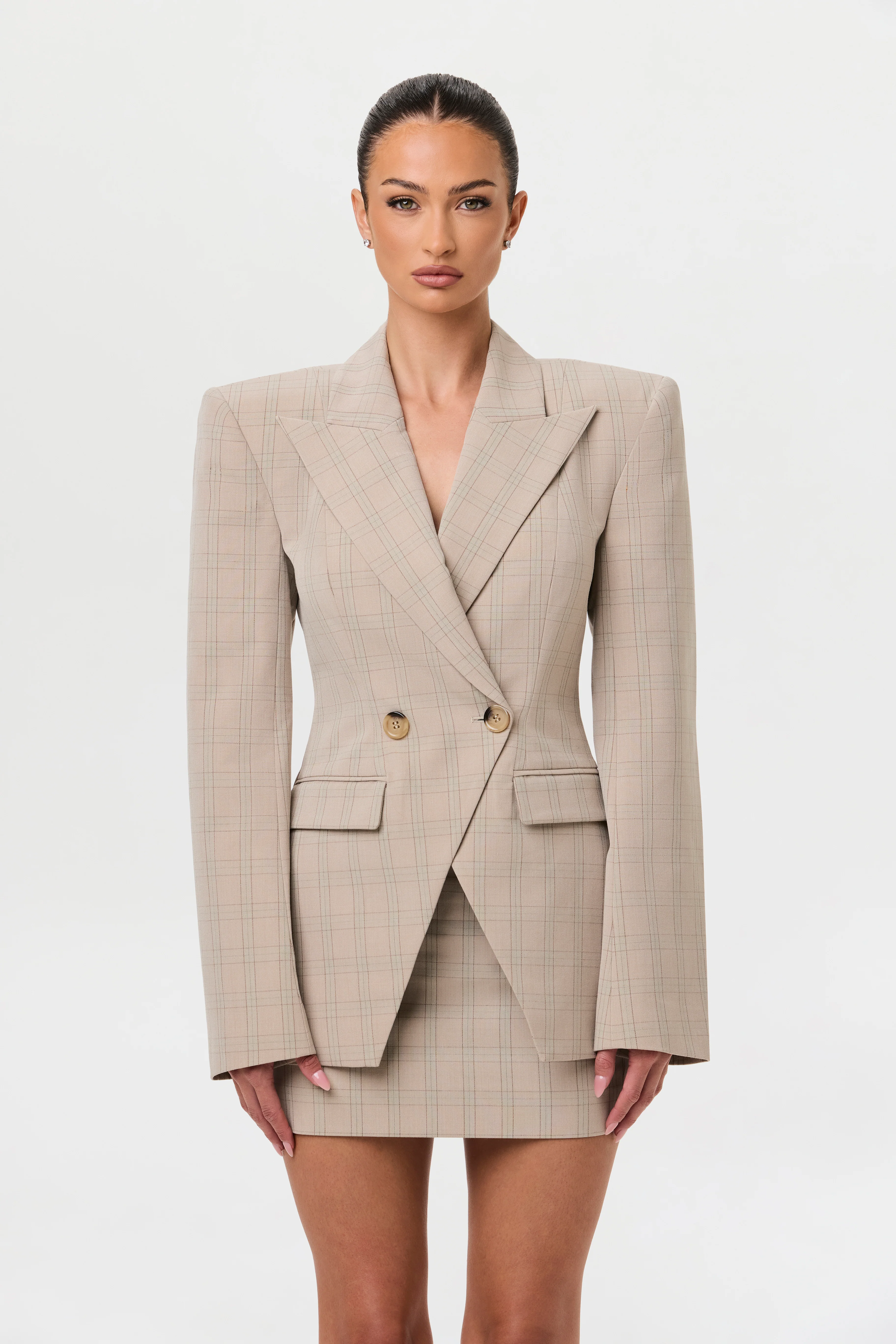 Suiting Plaid Mini Skirt