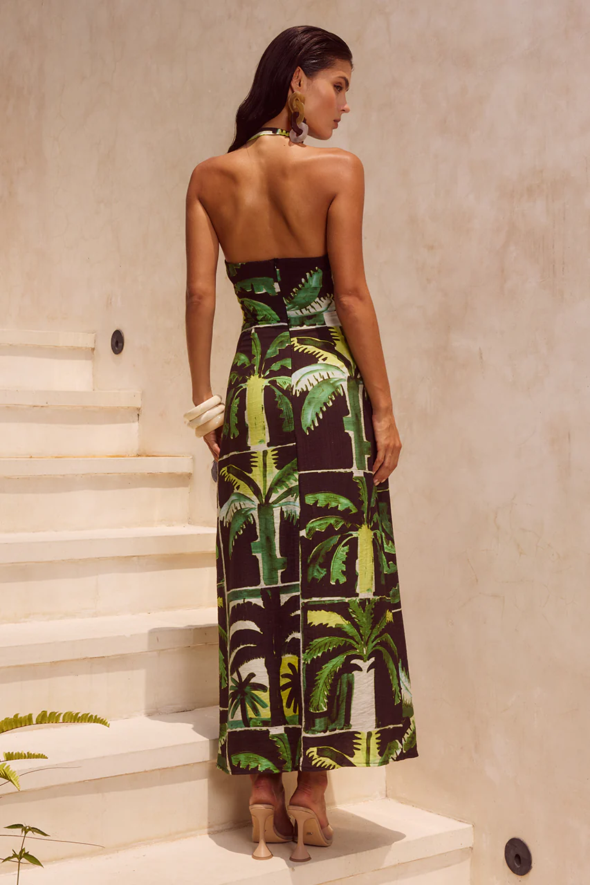 MIRANTO MIDI DRESS - ARLO GREEN