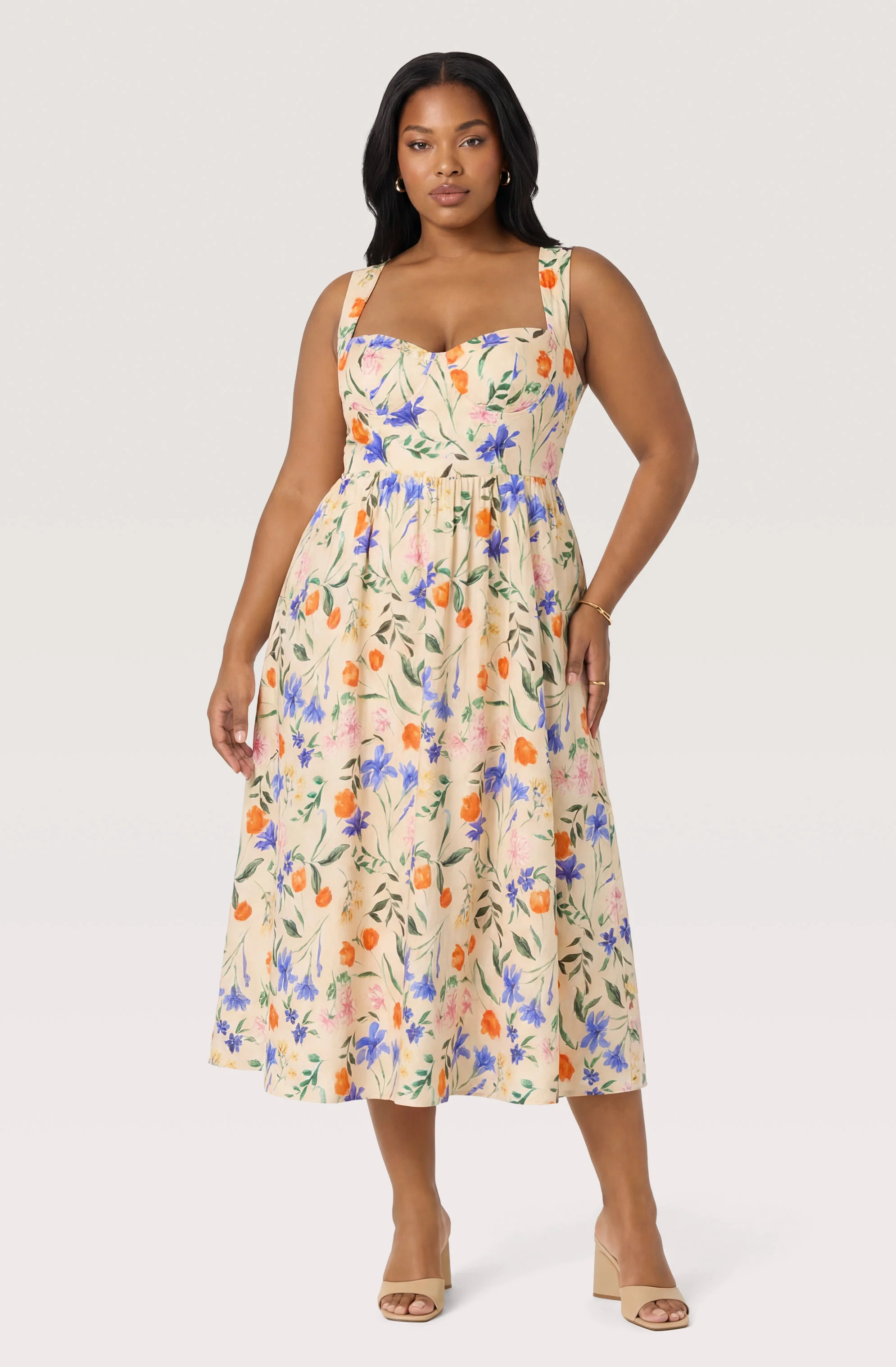 Beryl Garden Floral Midi Dress