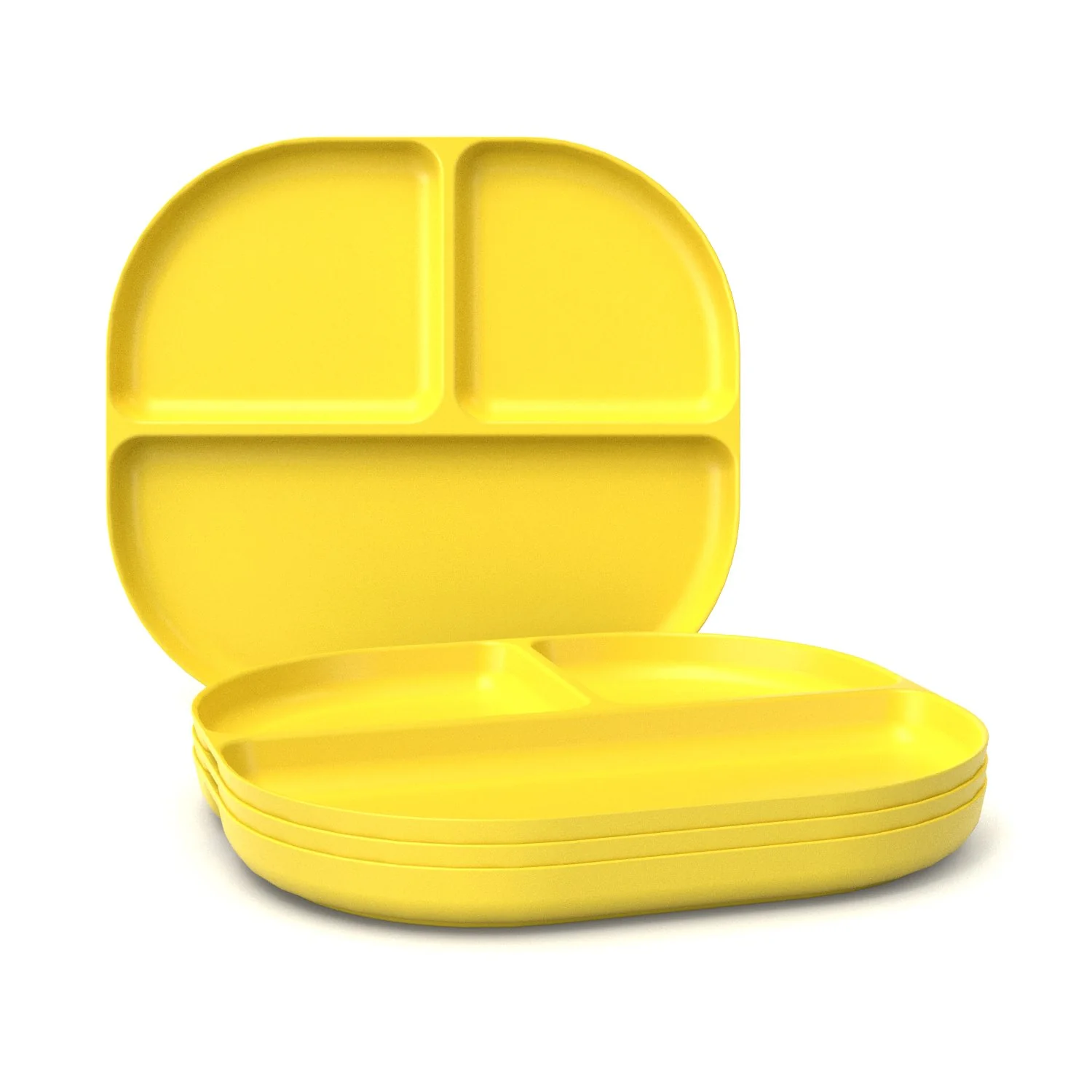 Vogeelle Divided Plate with rim - Lemon