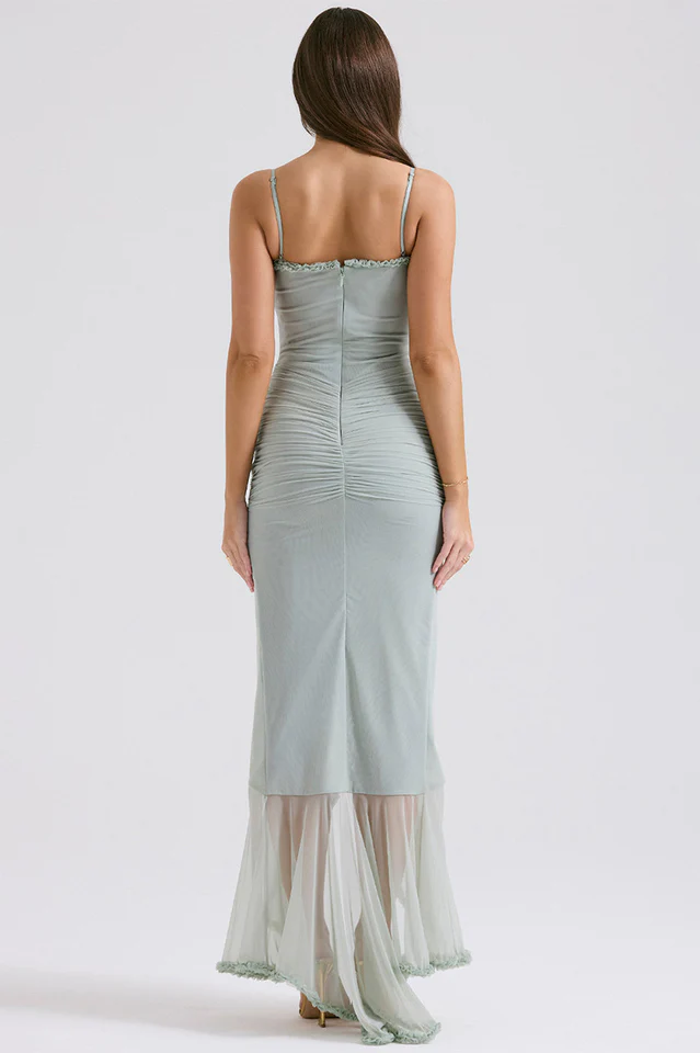 Gabriella Light Peach Ruffle Dress