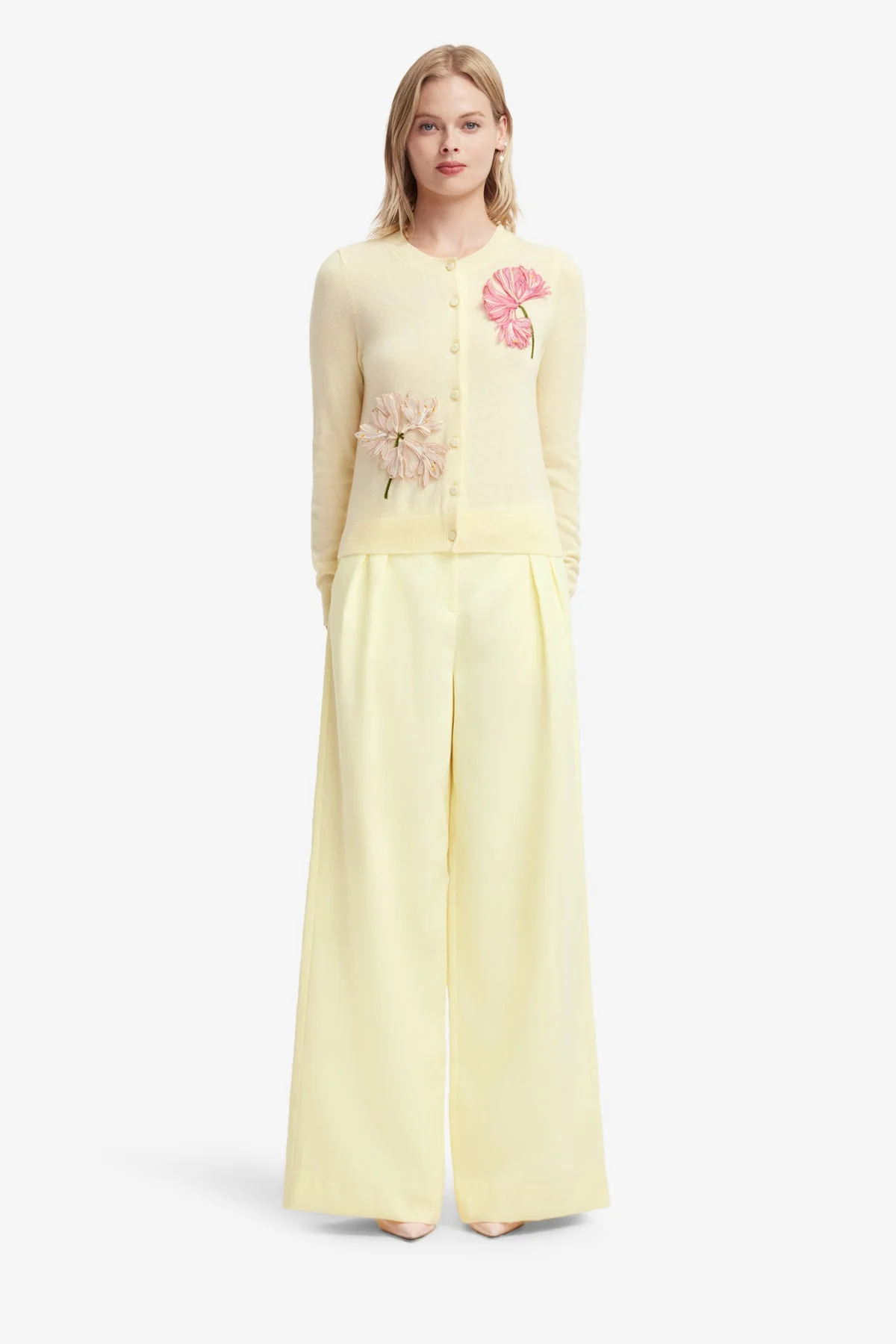 Elisha Wide Leg Pants - Chartreuse