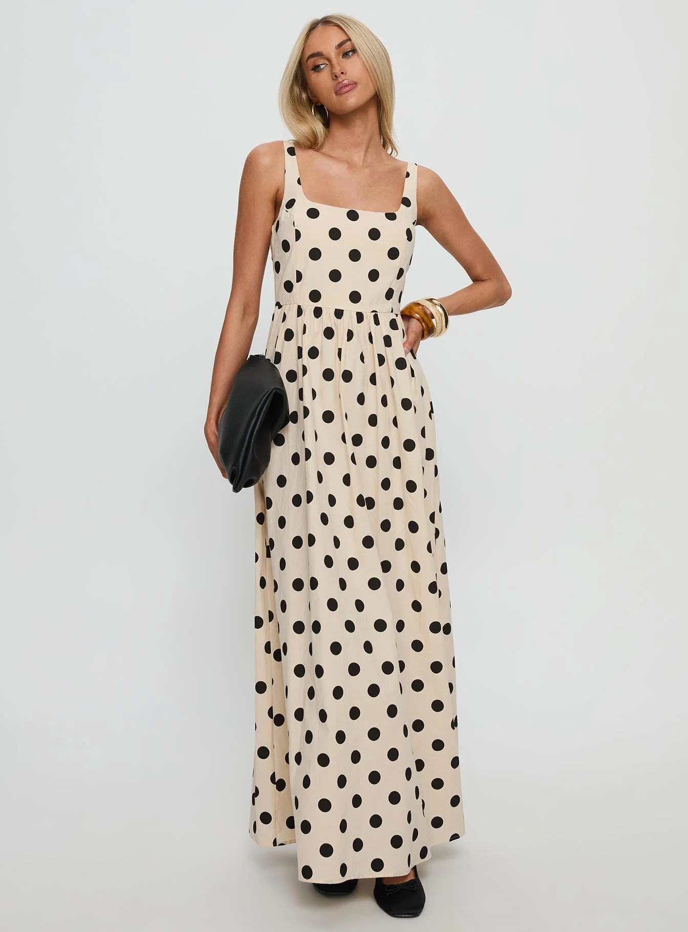 Cartmel Maxi Dress Cream / Polka Dot