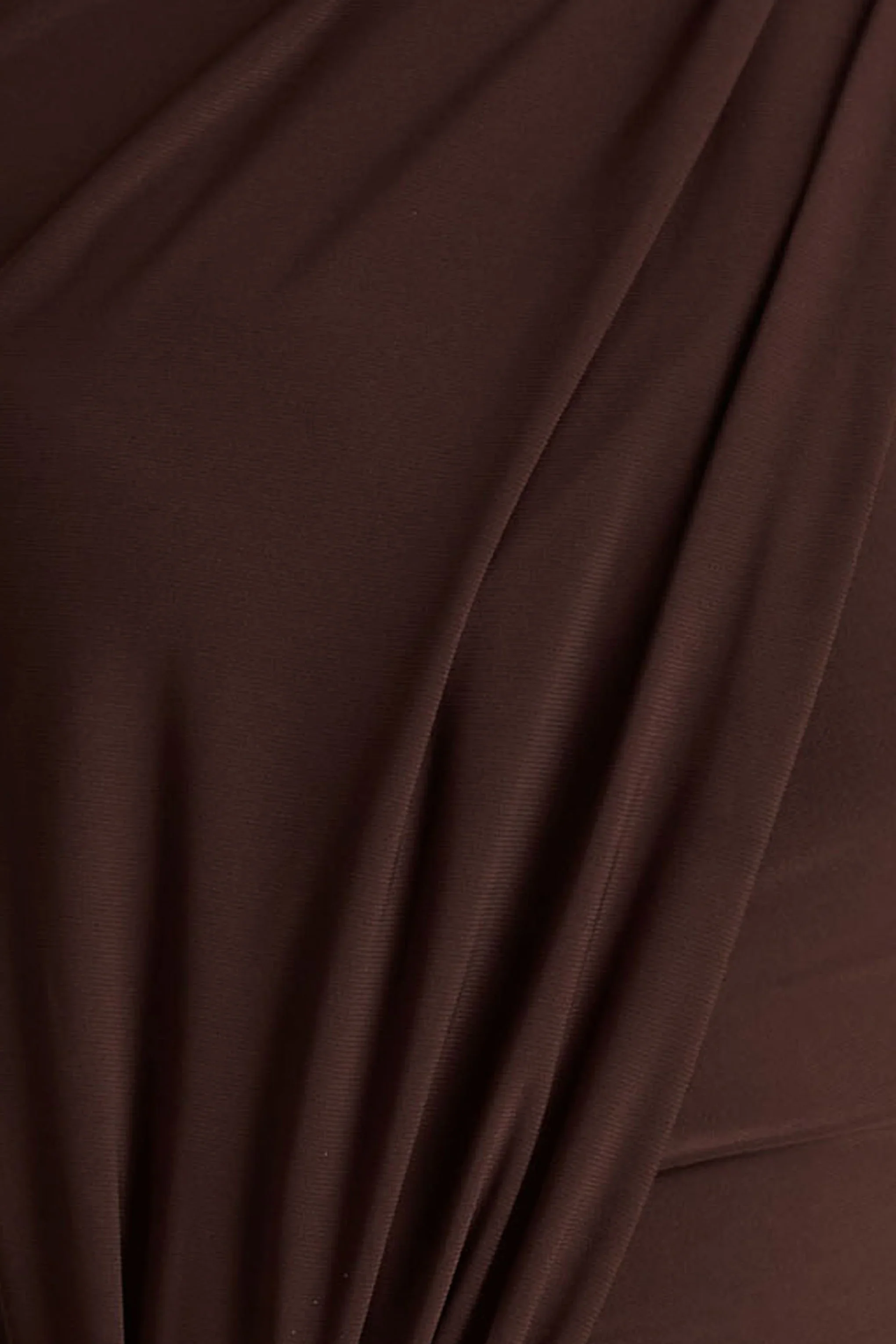 Zadie | Brown High-Neck Maxi Dress With Gathered-Detail
