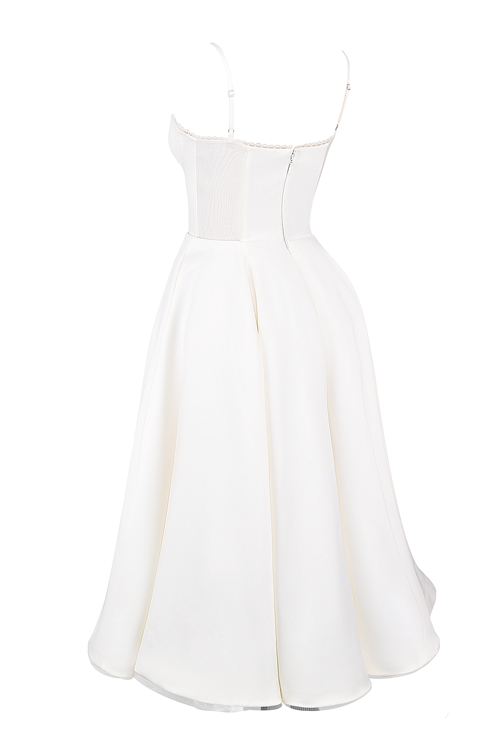 white tulle midi dress