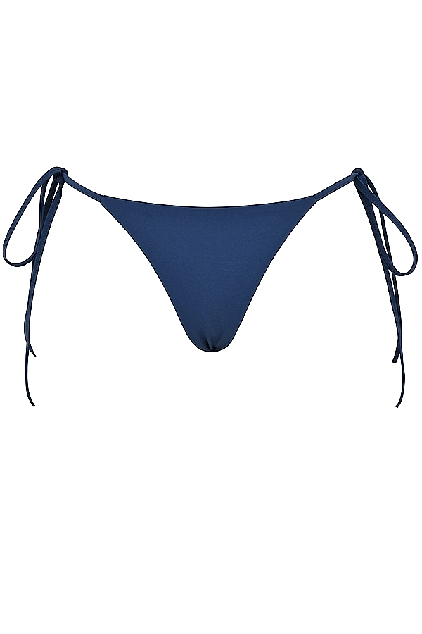 Deep Blue Tie Side Bikini Bottom
