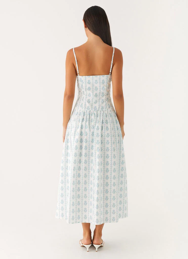 Amelie Midi Dress - Sweet Daydream Print - luluinthesky
