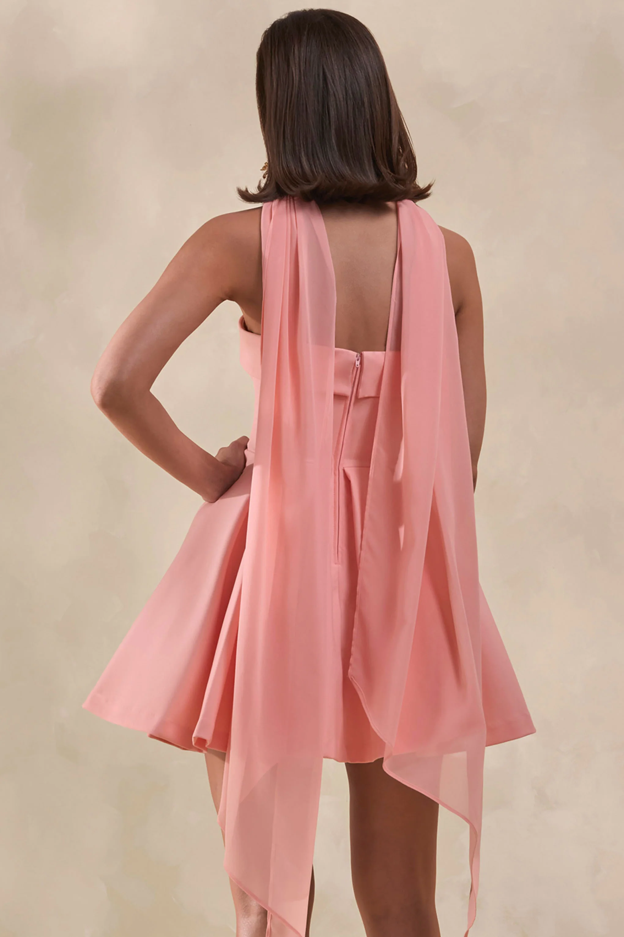 Bruna | Light Pink Chiffon Scarf - luluinthesky