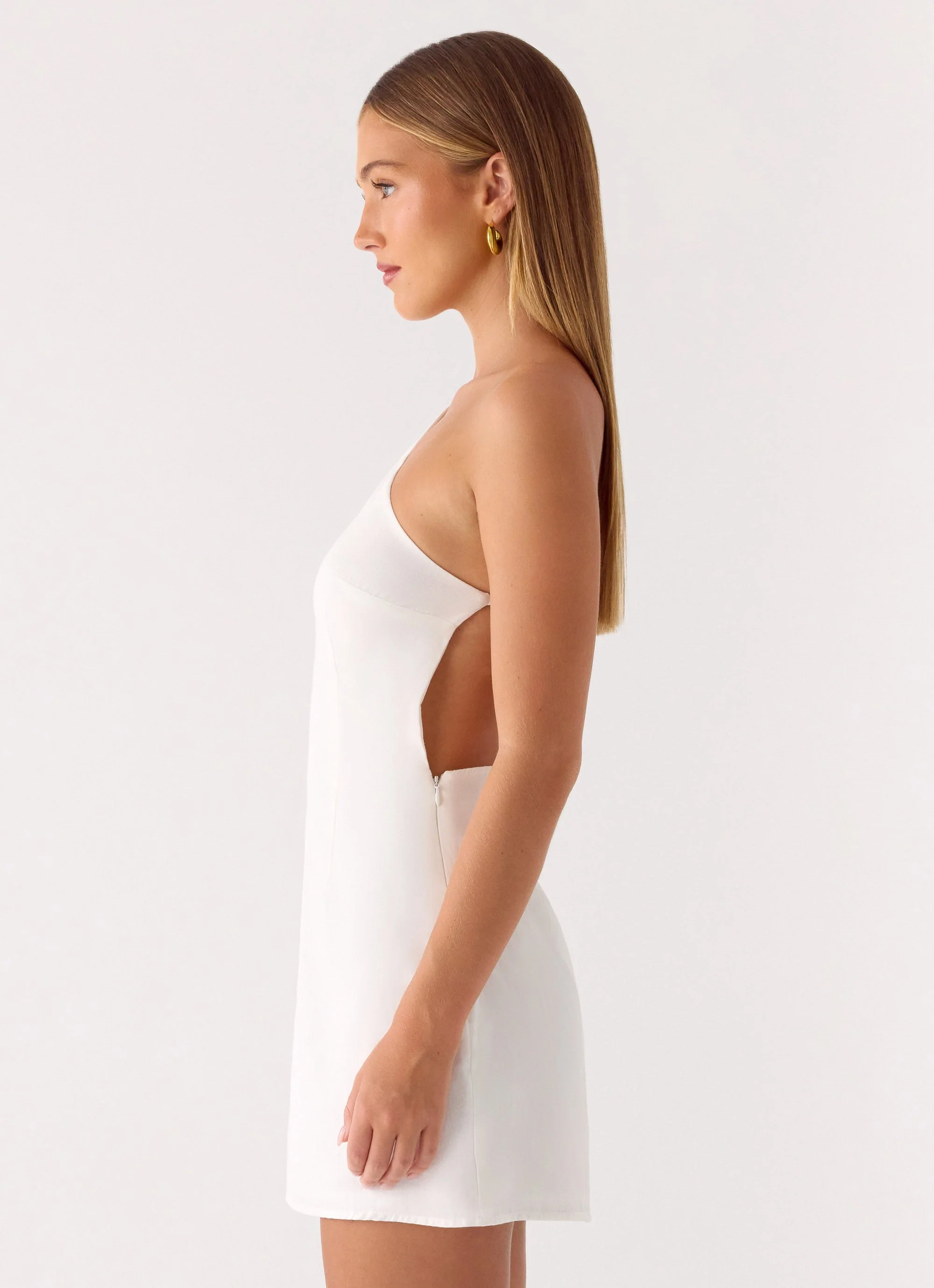 Willa Rose Mini Dress - White - luluinthesky