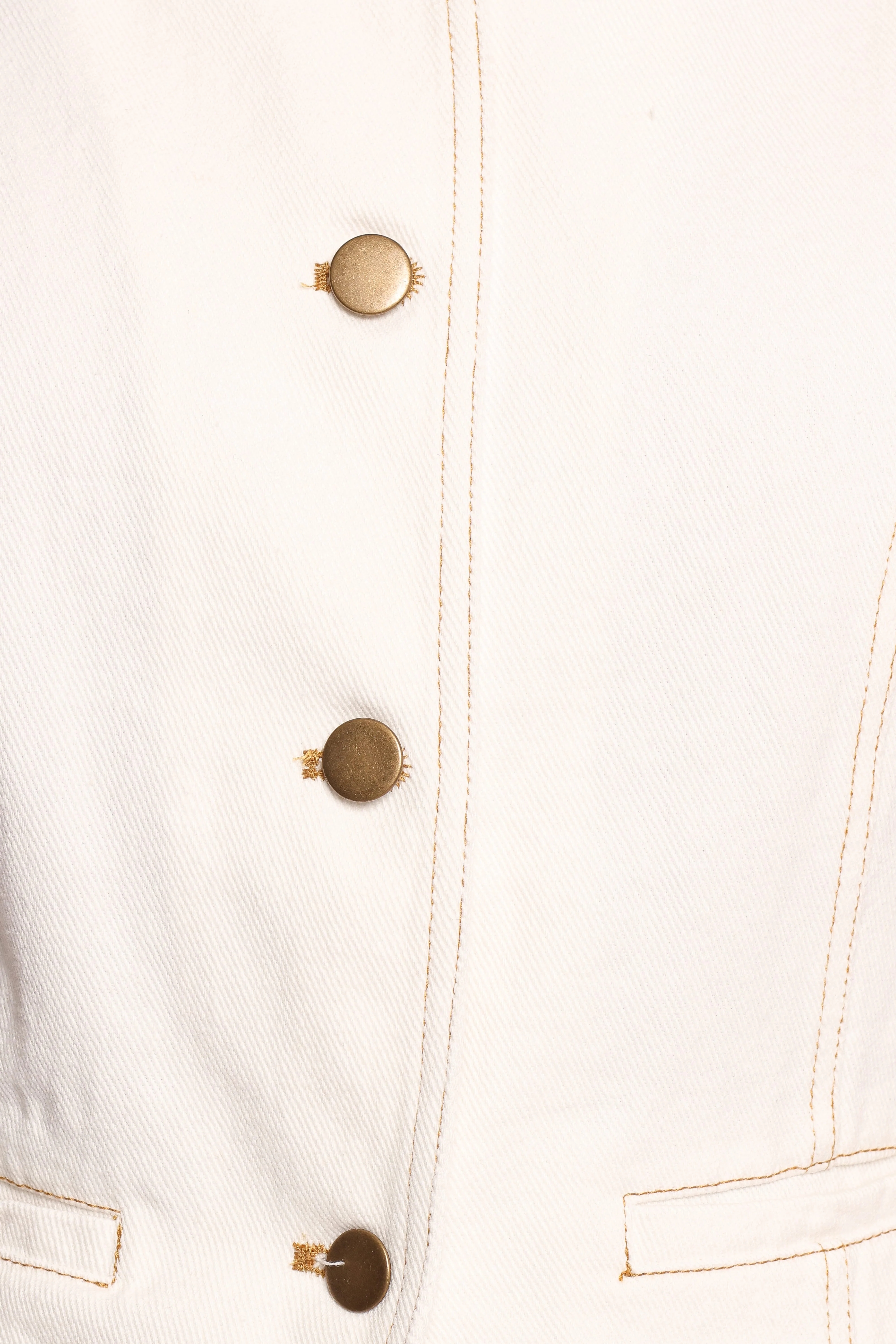 Kristy Denim Vest - White