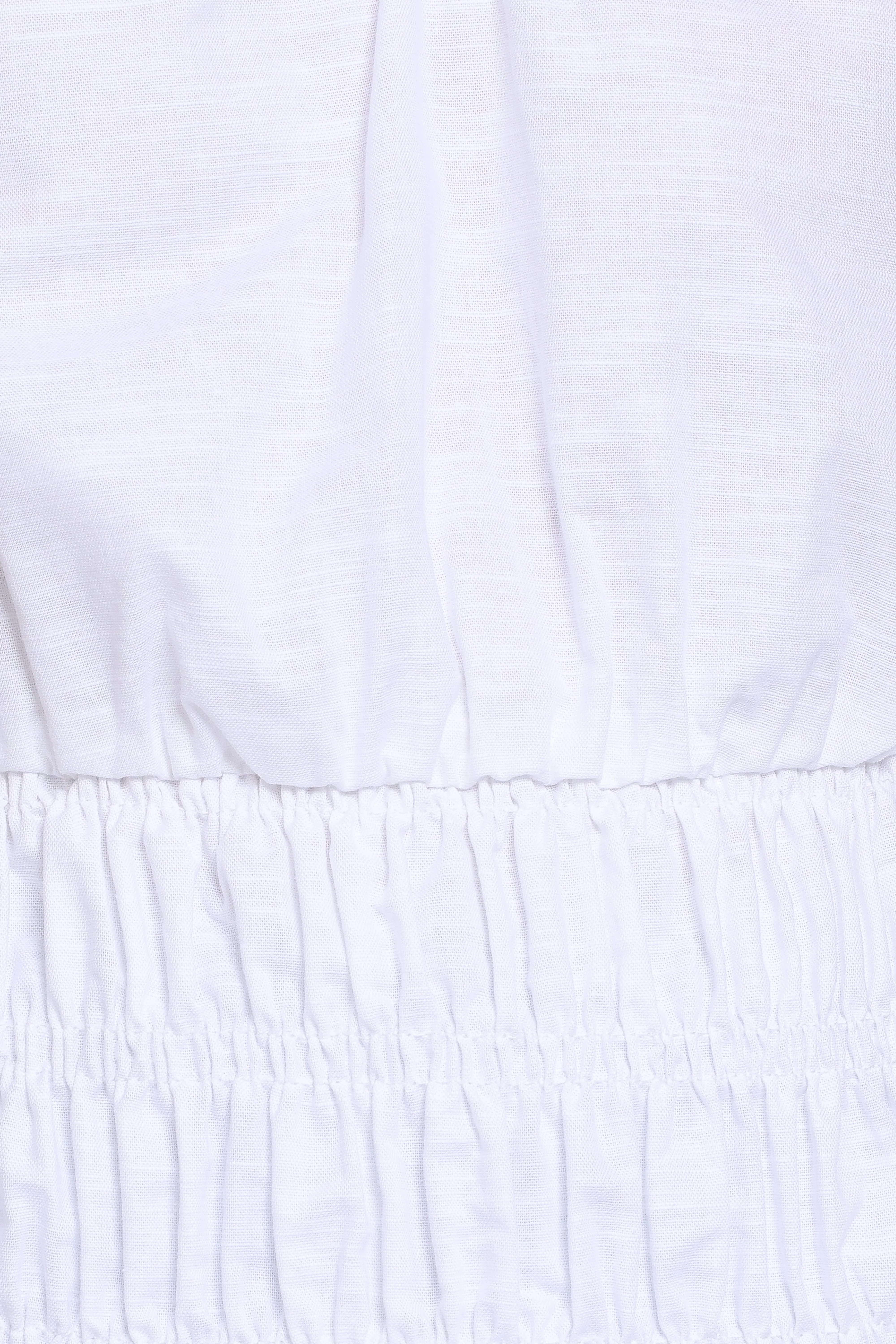 Lucilla Shirred Waist Top - White