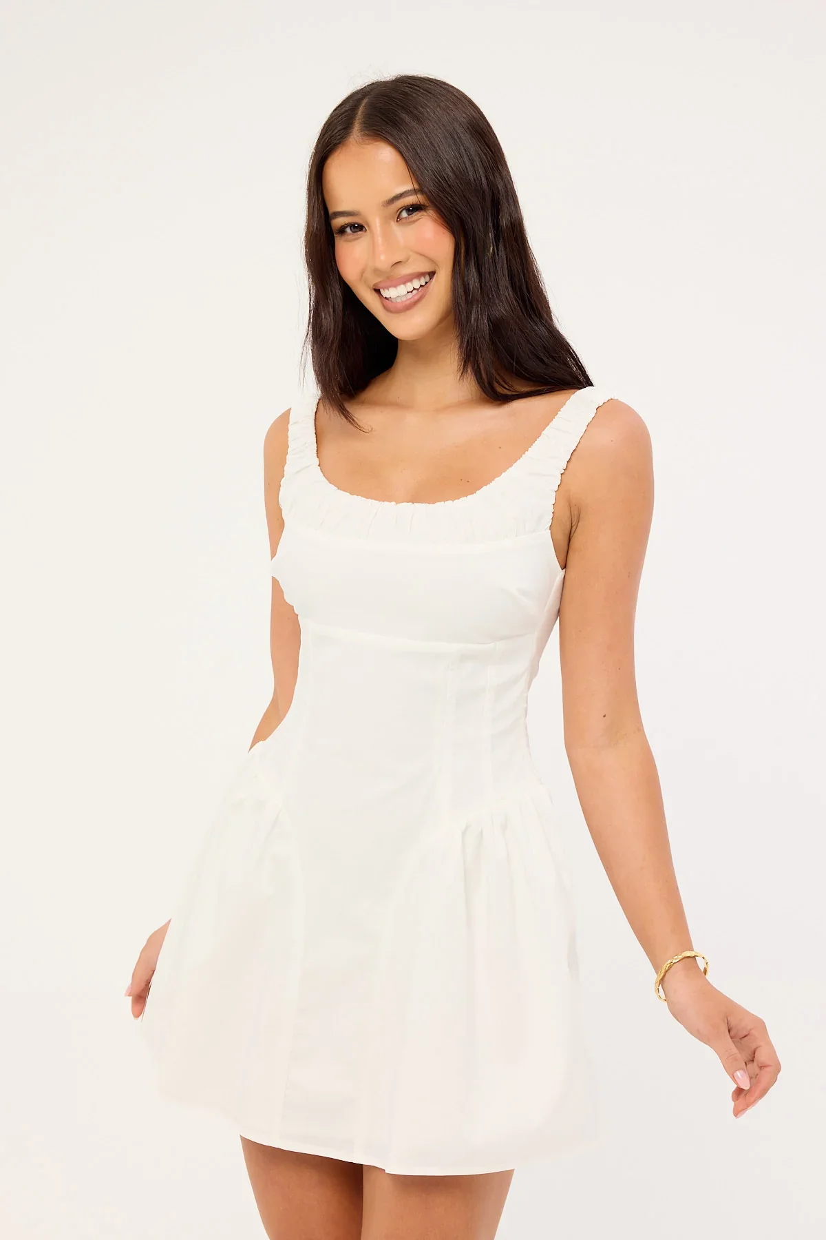 Perfect Stranger Gabrielle Corset Mini Dress White