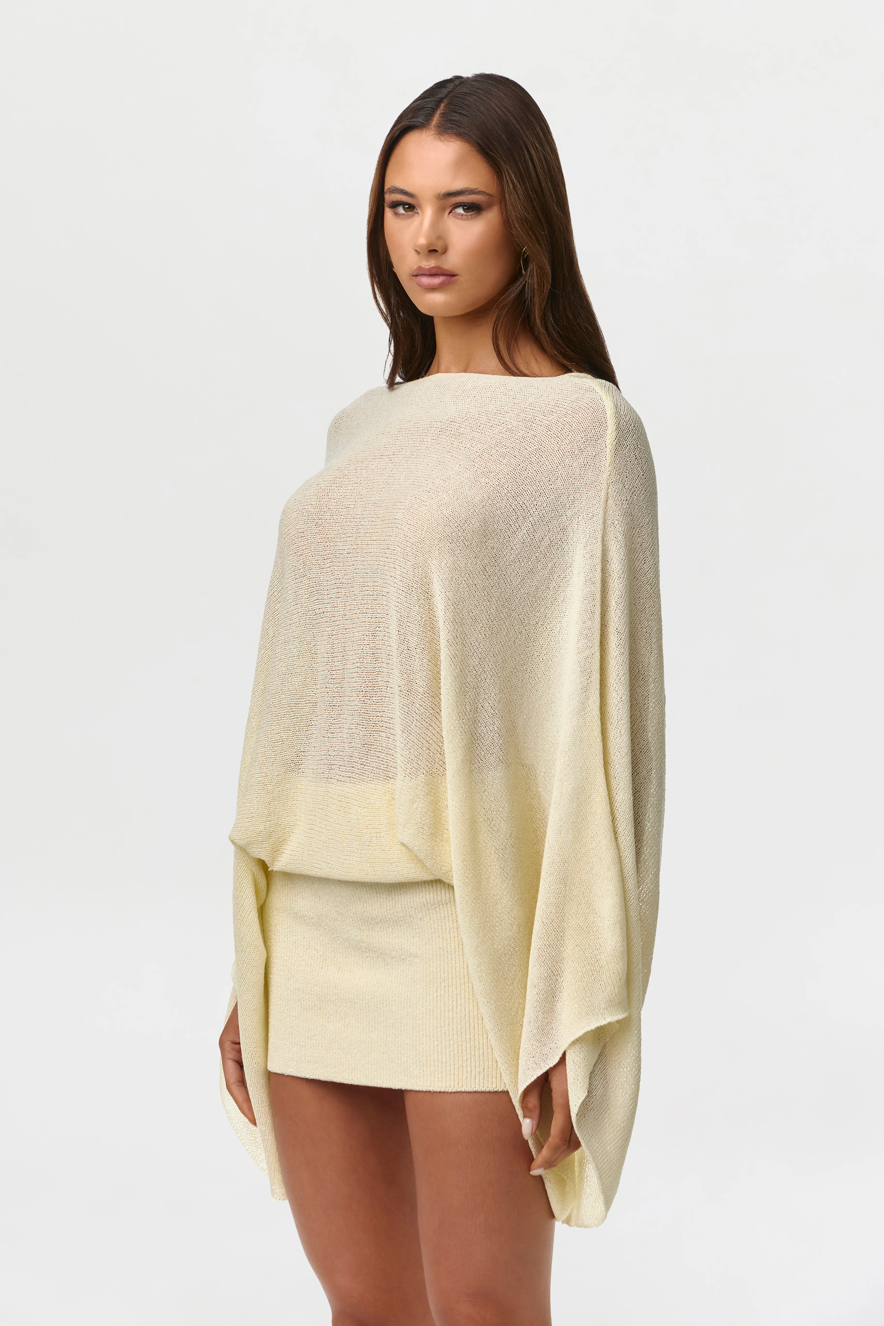 Knit Drape Mini Dress