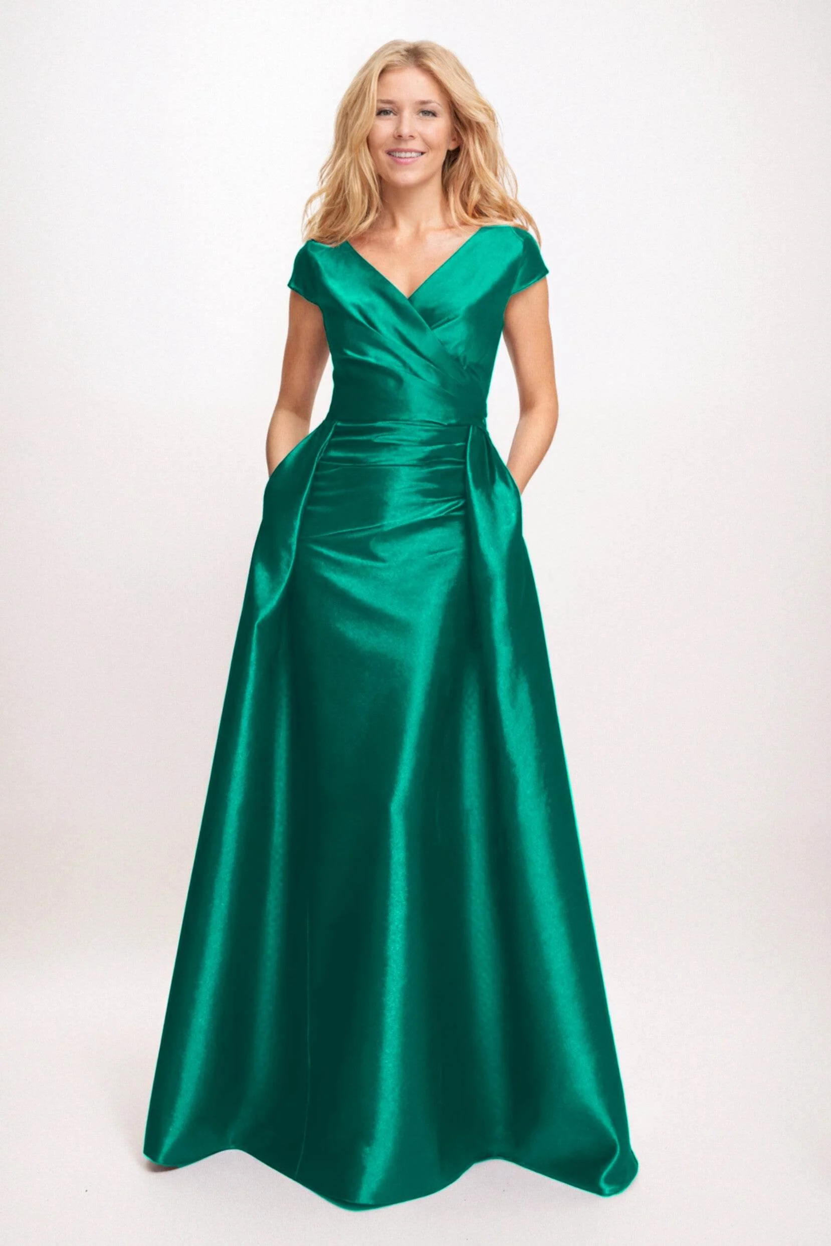Trumpet-Mermaid Maxi Satin Mother of the Bride Dresses CM0382