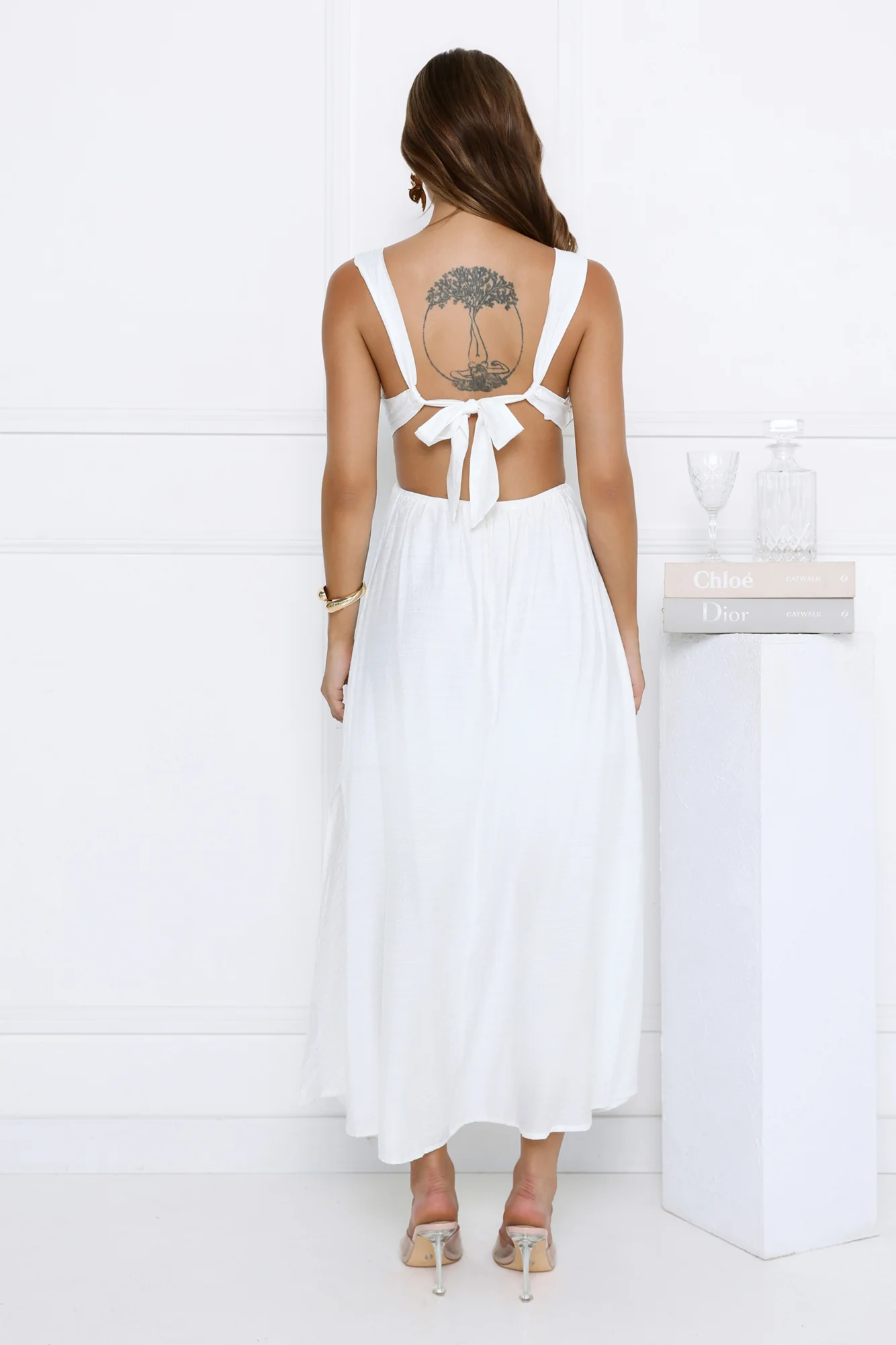 Starlight Shining Maxi Dress White - luluinthesky