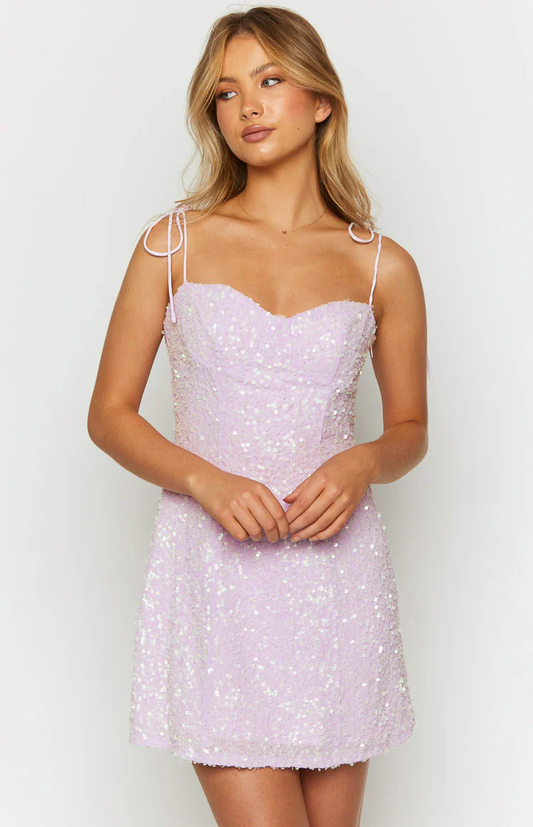 Penny Lane Purple Sequin Mini Dress - luluinthesky
